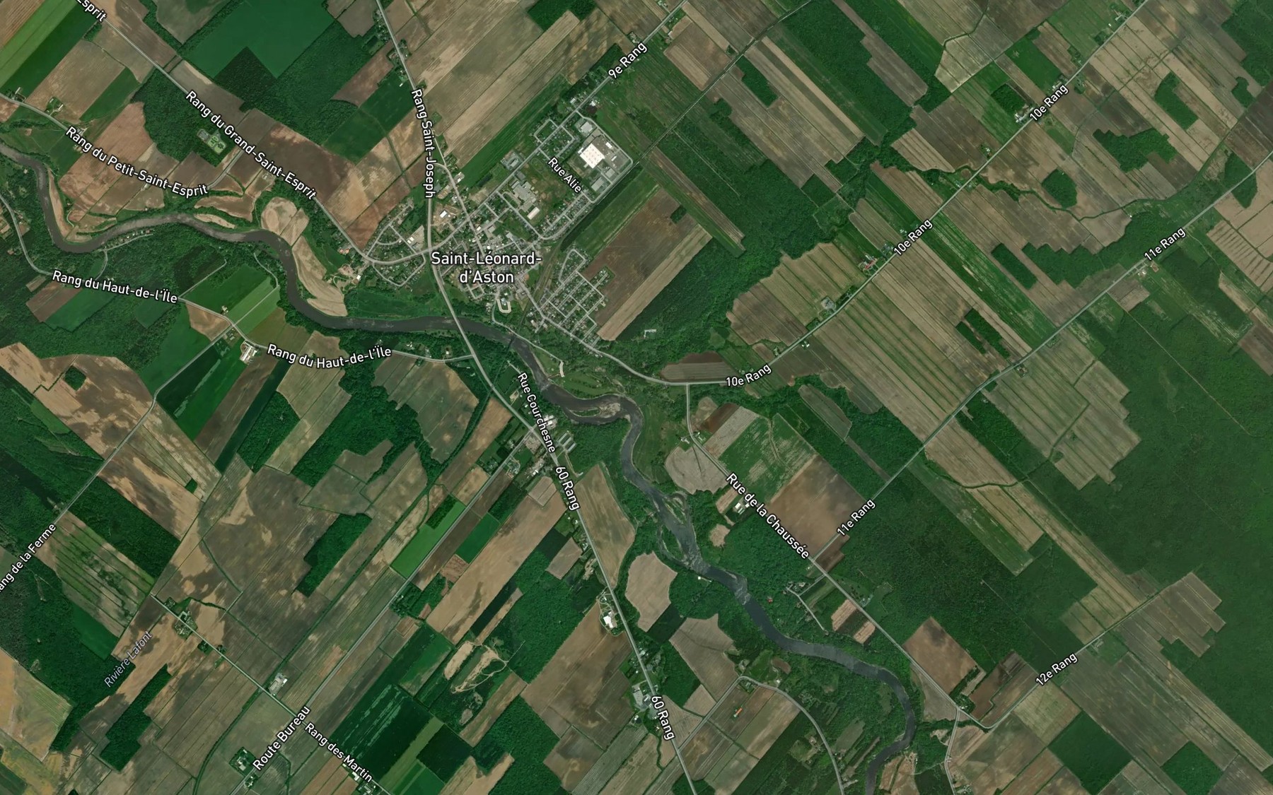 Satellite map of the Ruisseau Camirand