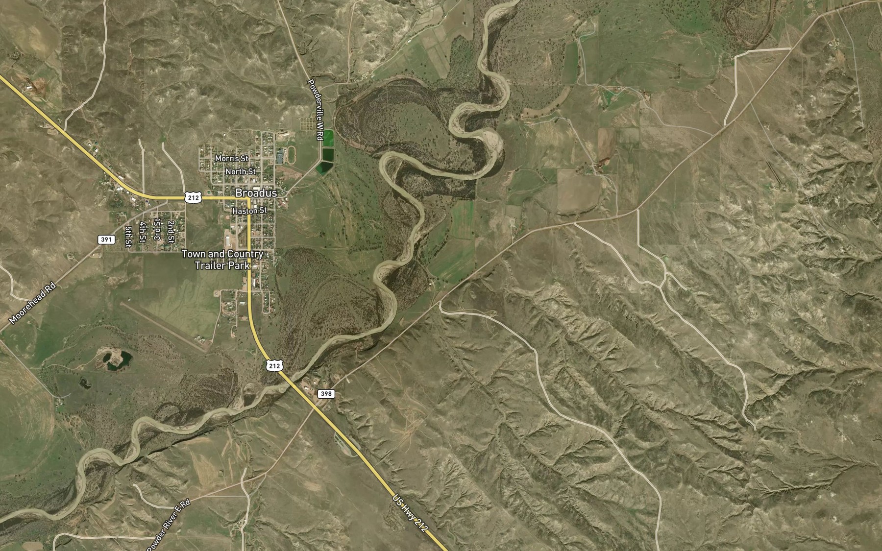 Satellite map of the Phillipi Creek