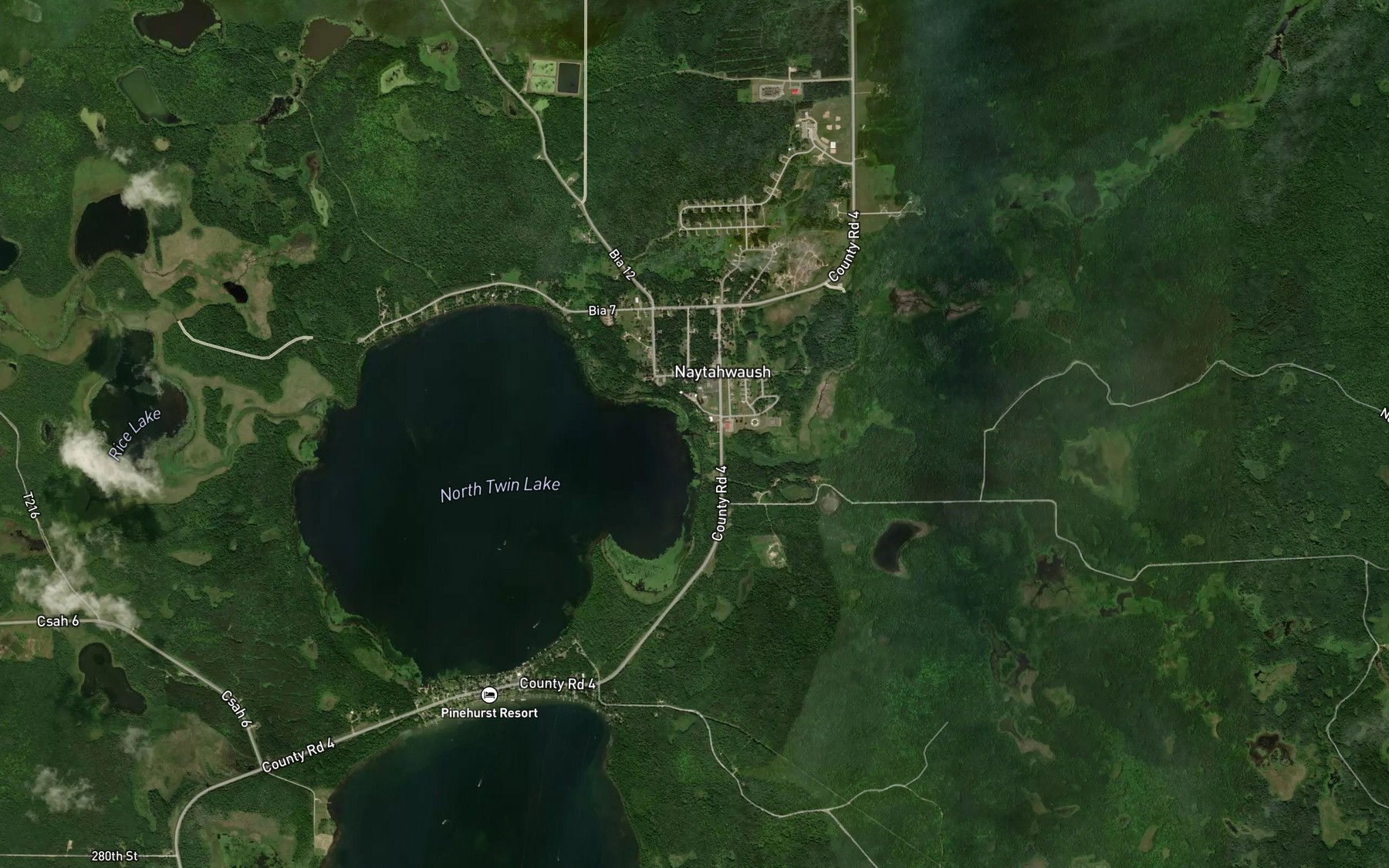 Satellite map of the Badboy Creek