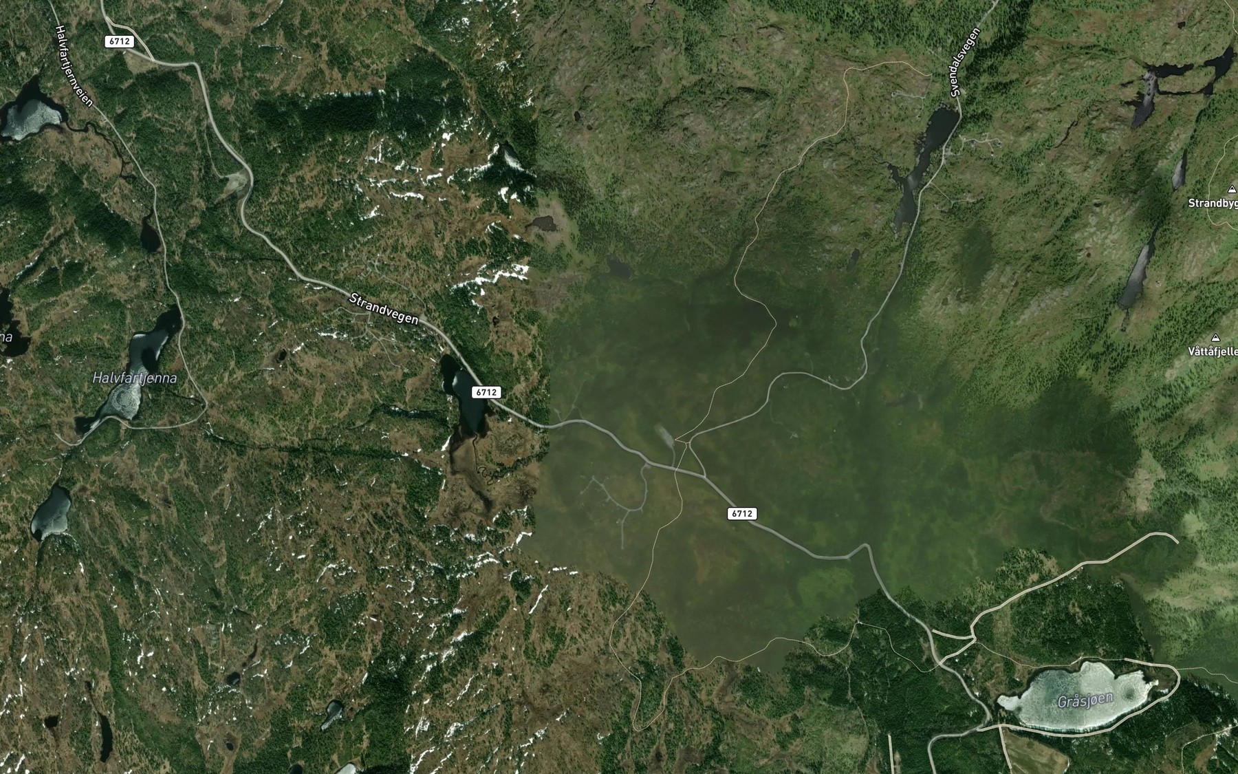 Satellite map of the Hokaelva