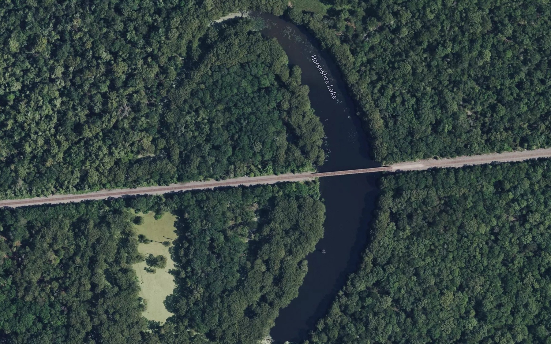 Satellite map of the Horseshoe Lake