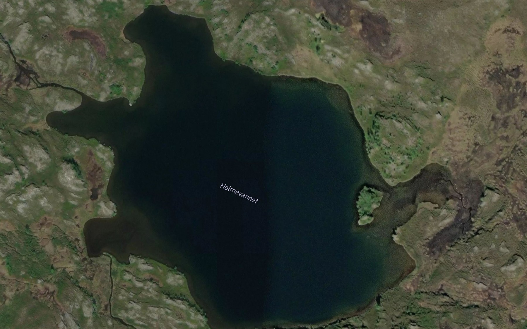 Satellite map of the Holmevatnet