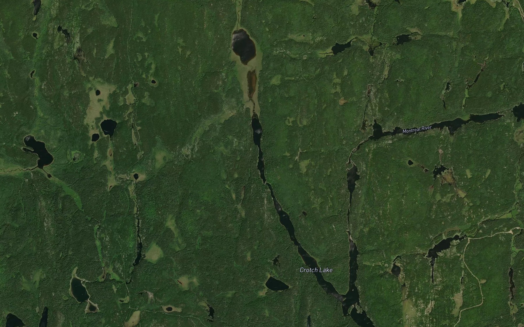 Satellite map of the Miriam Lake