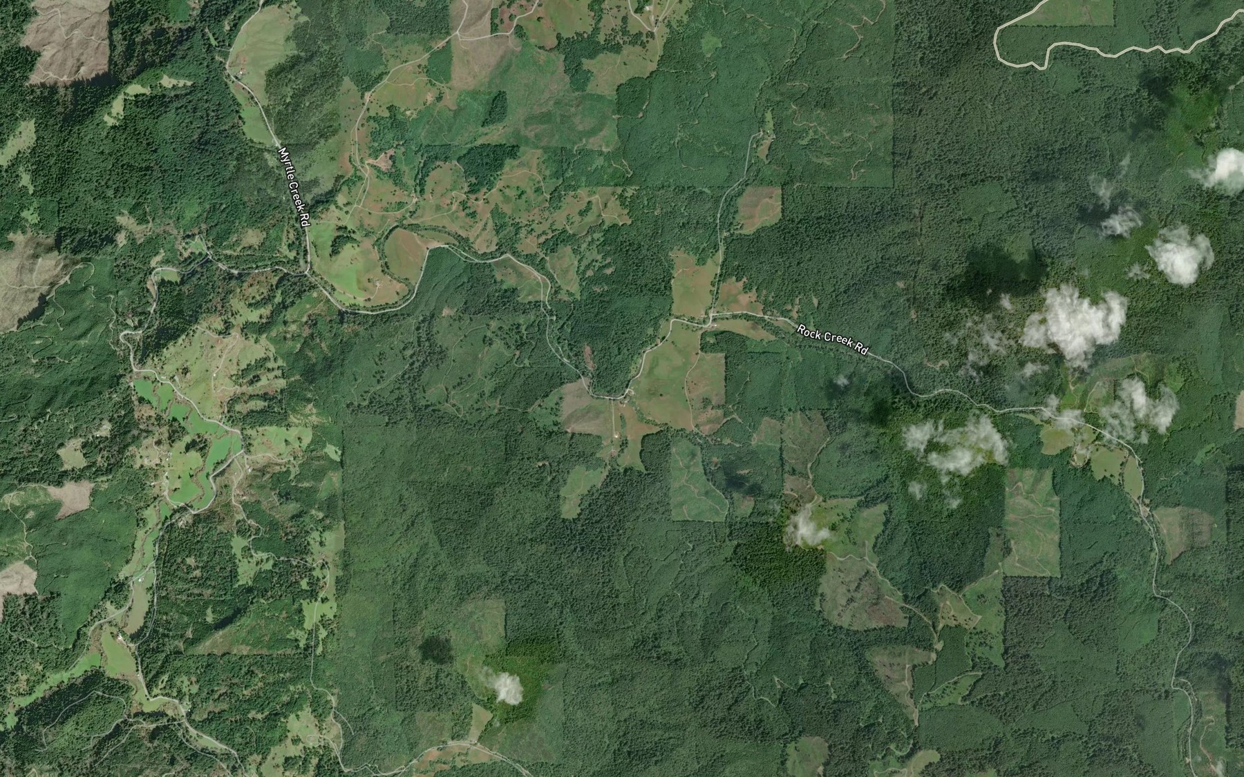Satellite map of the Rasler Creek