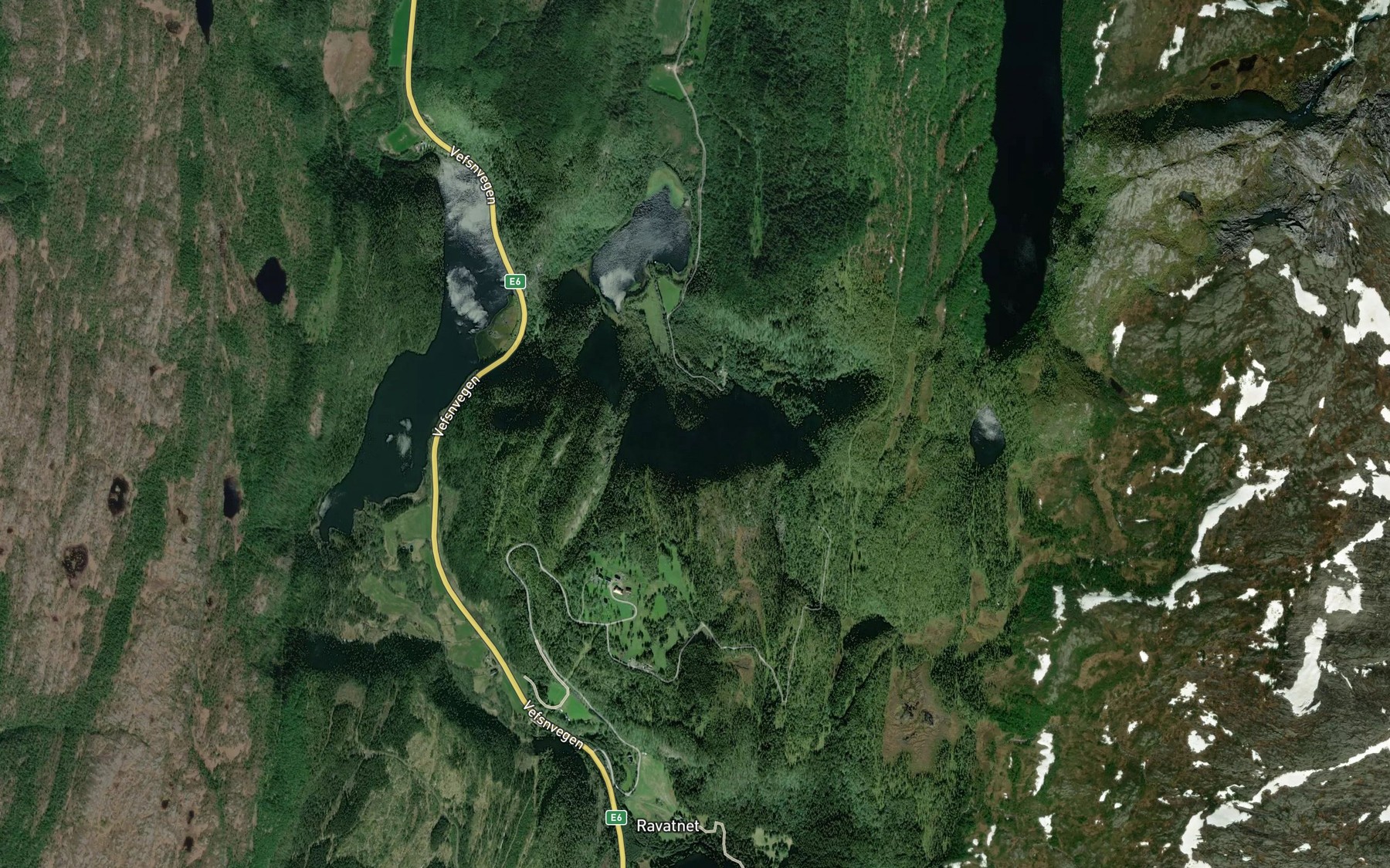 Satellite map of the Trolltjonna
