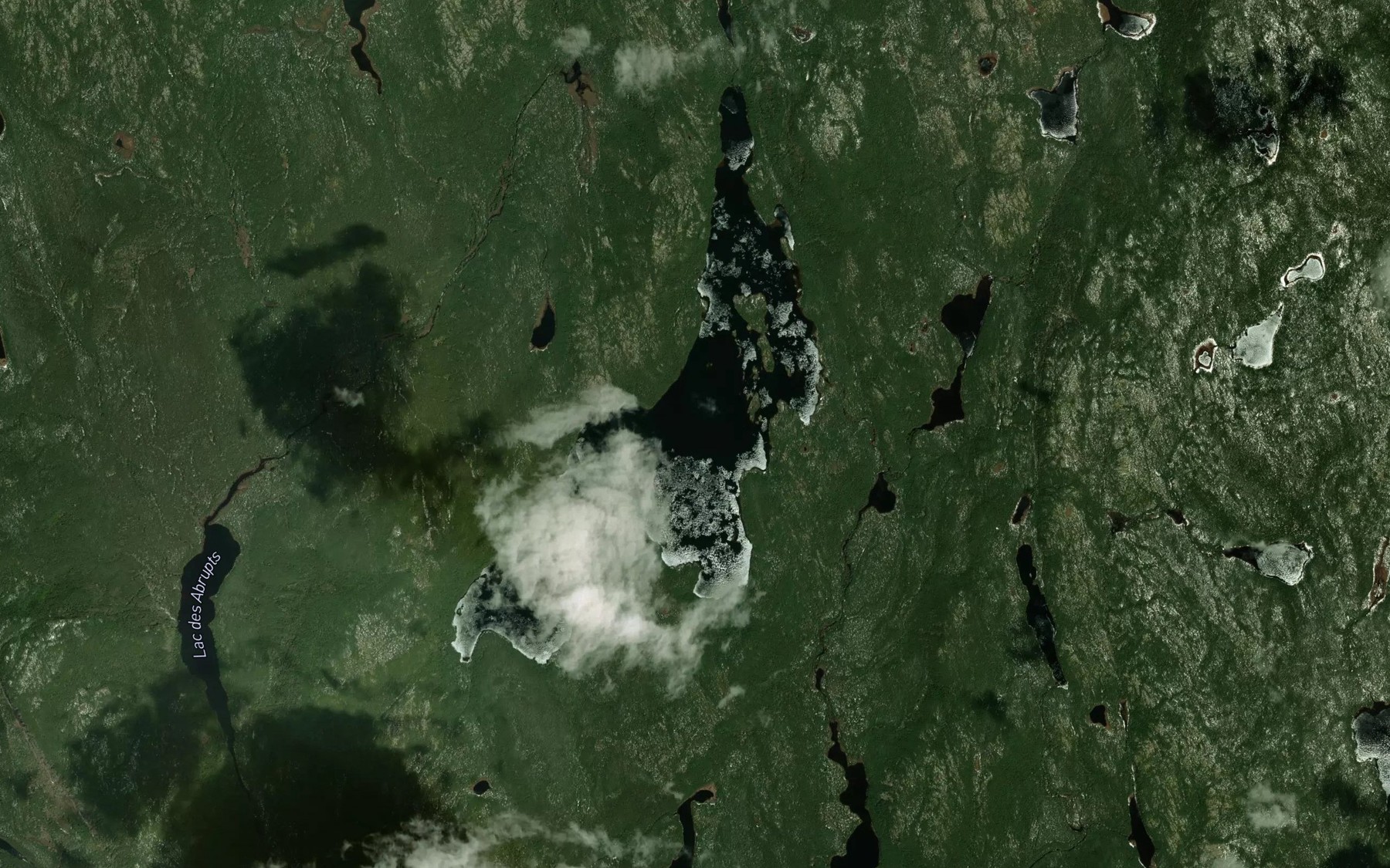 Satellite map of the Lac Eugene-Rouillard