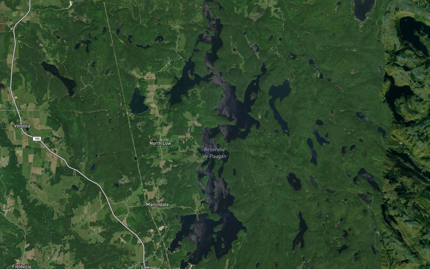 Satellite map of the Baie de Paugan