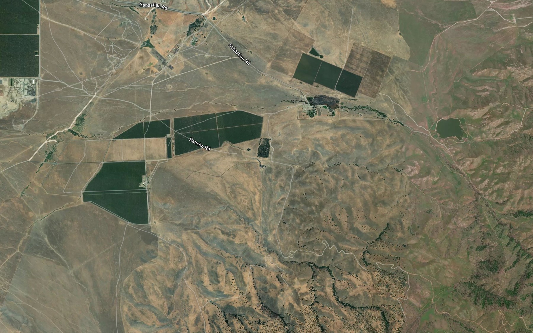 Satellite map of the Bino Springs