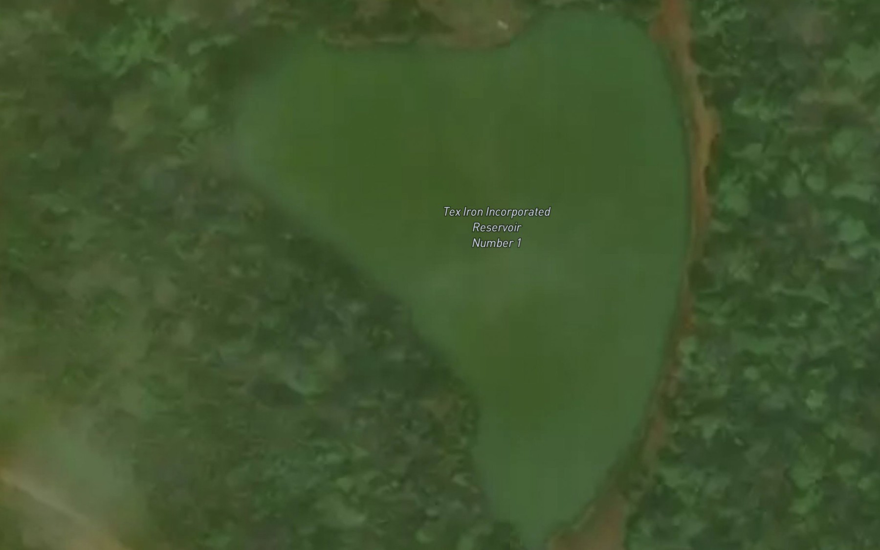 Satellite map of the Tex Iron Incorporated Reservoir Number 1