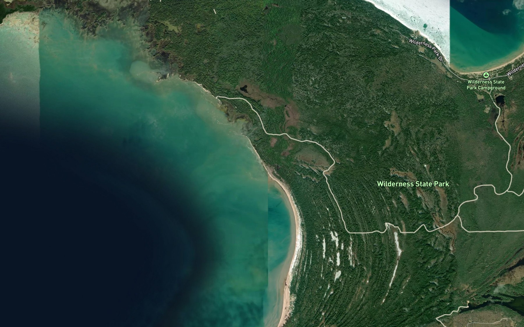Satellite map of the Big Sucker Creek