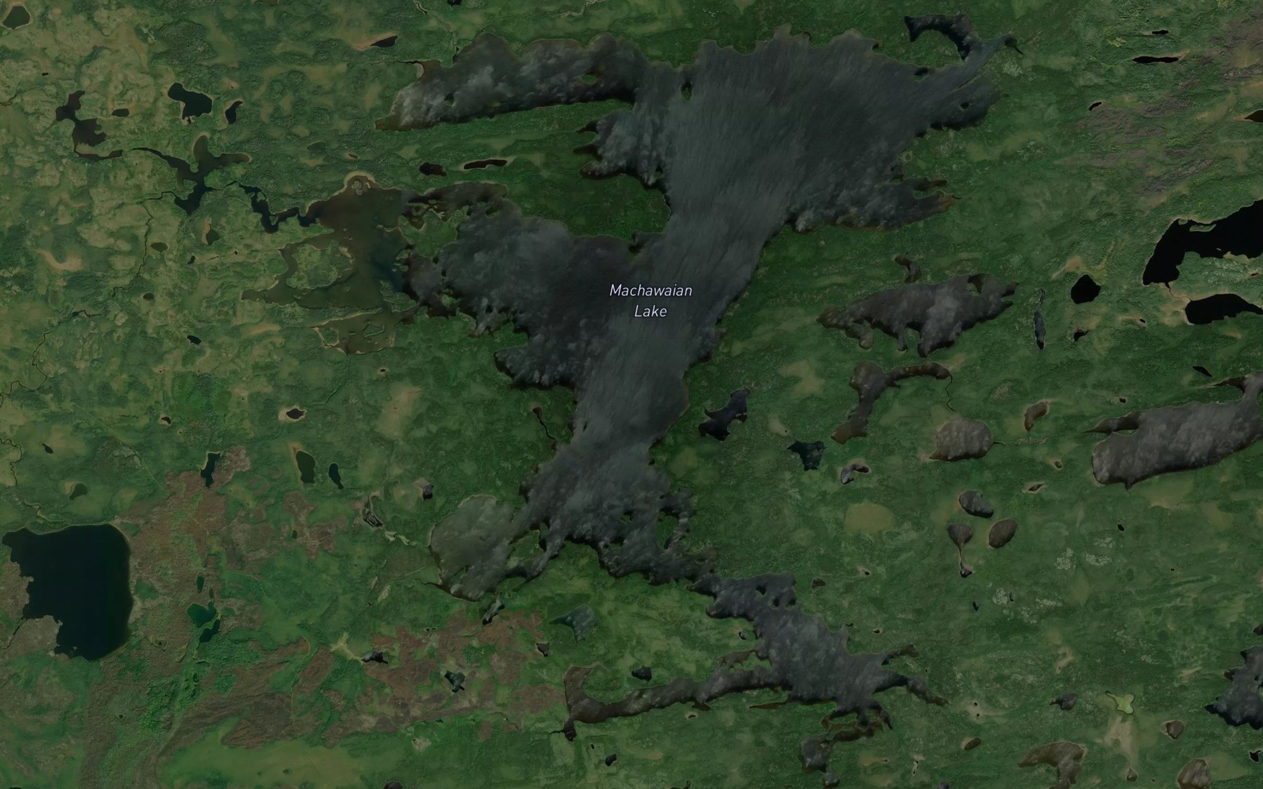 Satellite map of the Machawaian Lake