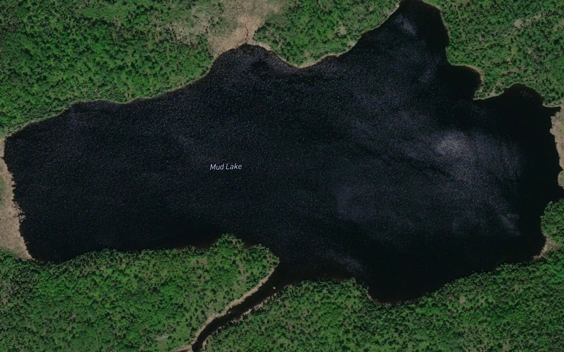 Satellite map of the Mud Lake