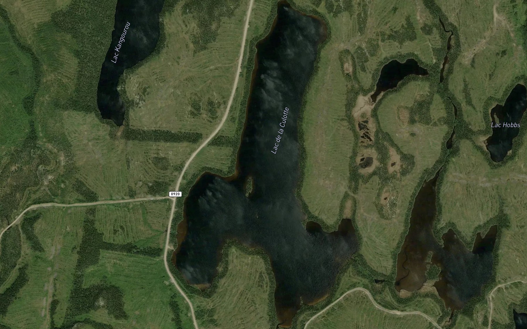 Satellite map of the Lac de la Culotte