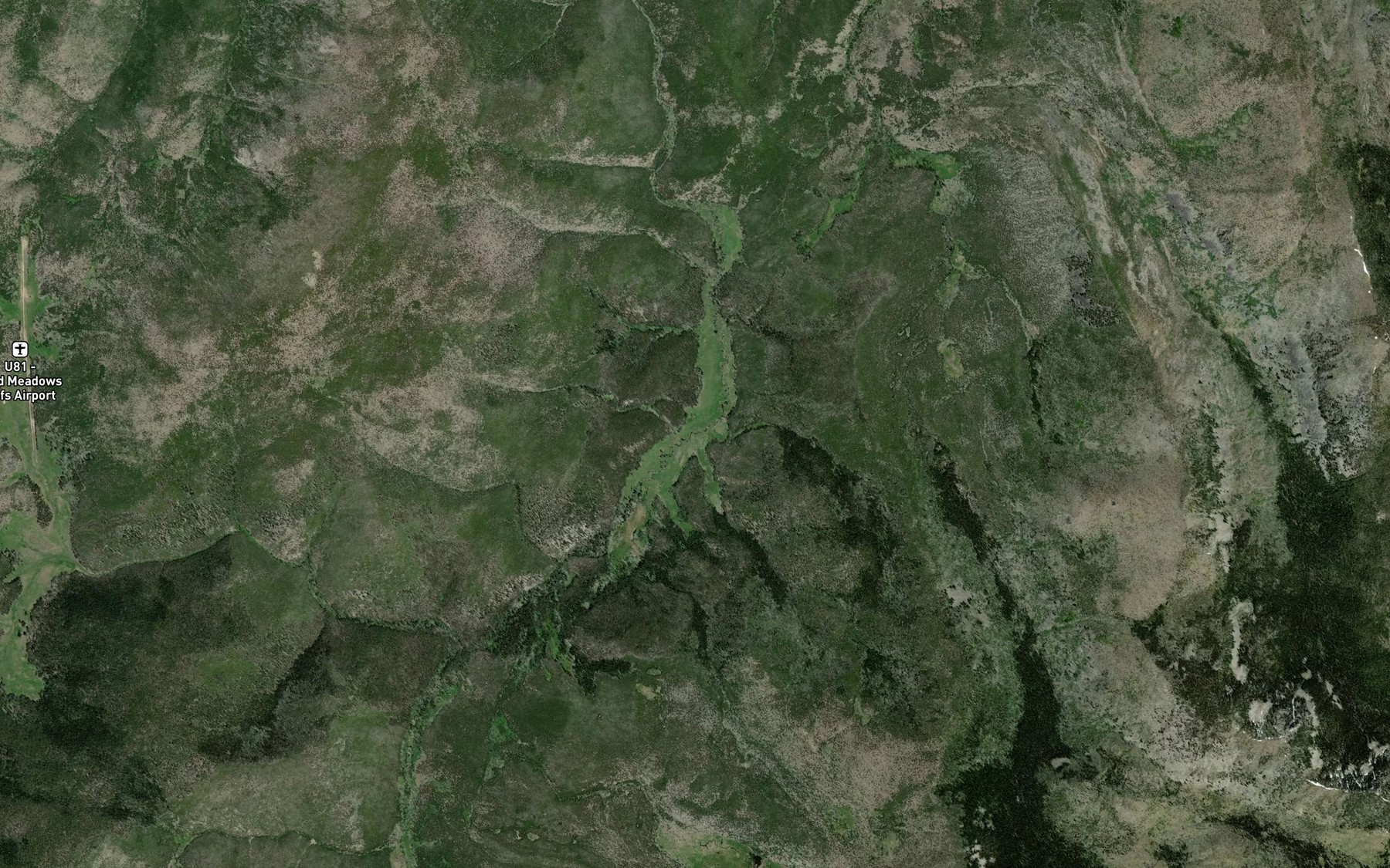 Satellite map of the Middle Fork Cottonwood Creek