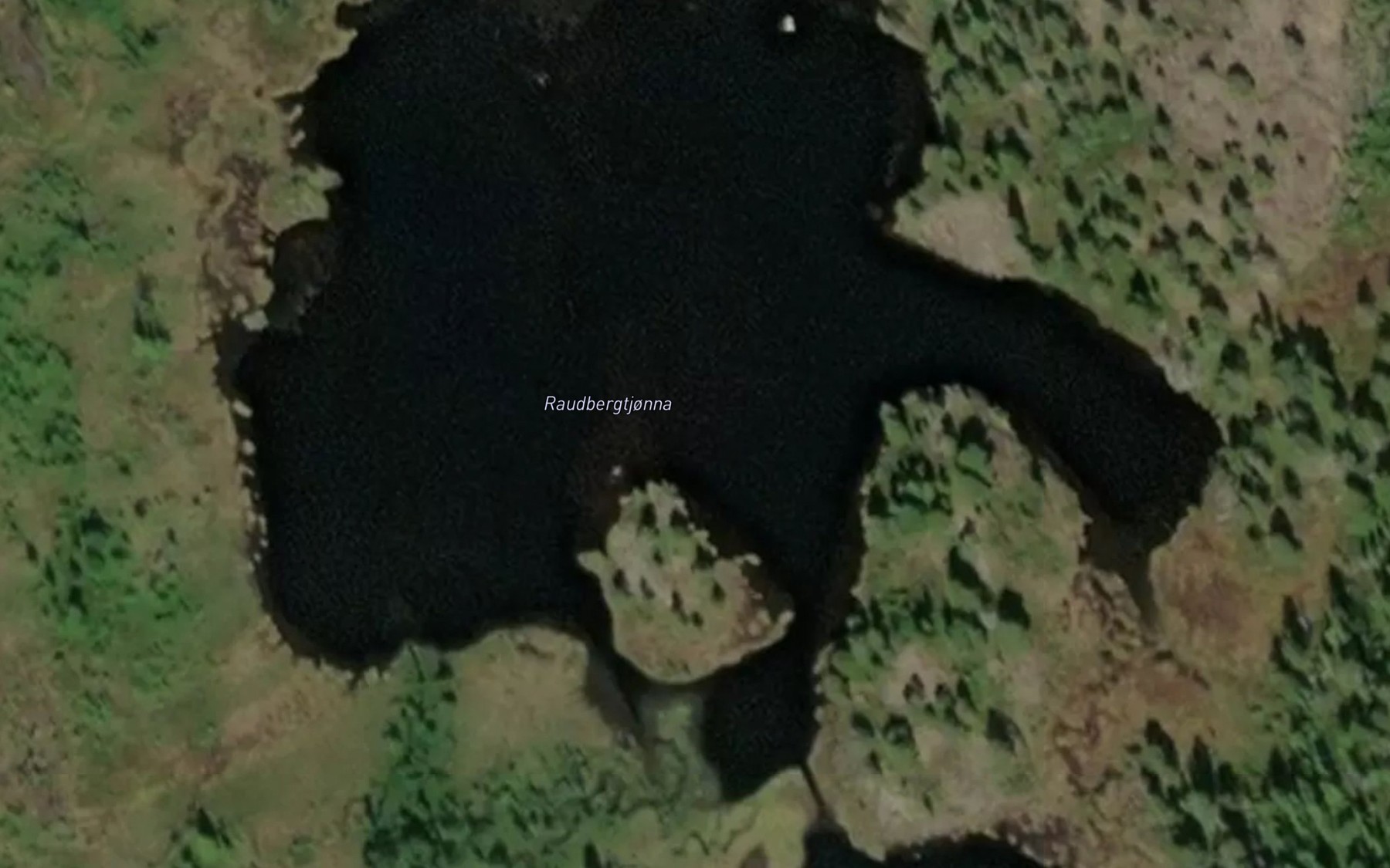 Satellite map of the Raudbergtjorna