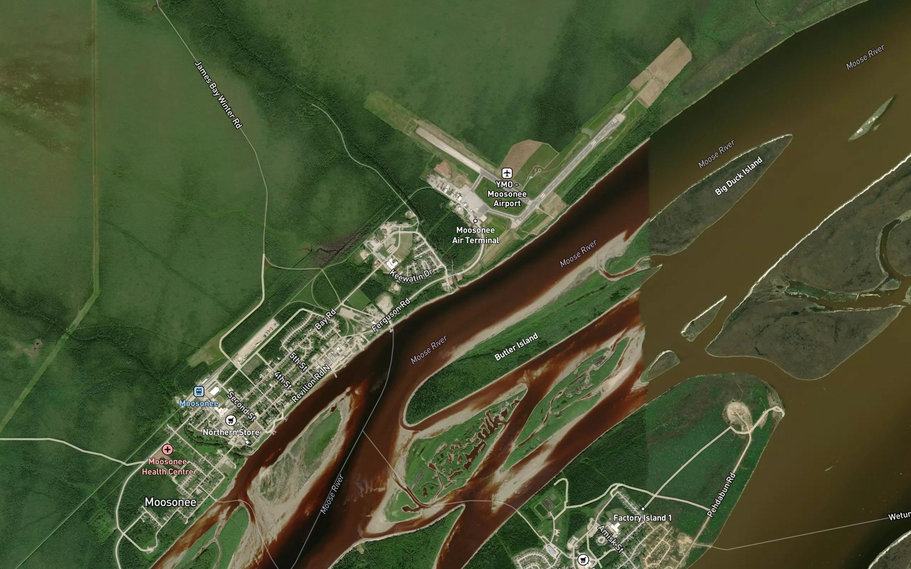 Satellite map of the Halfway Creek