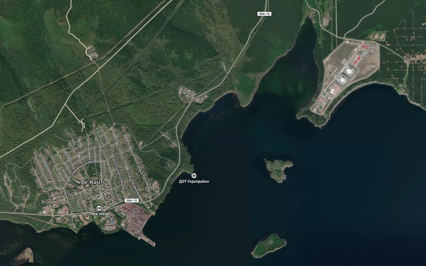 Satellite map of the Bukhta Laperuza