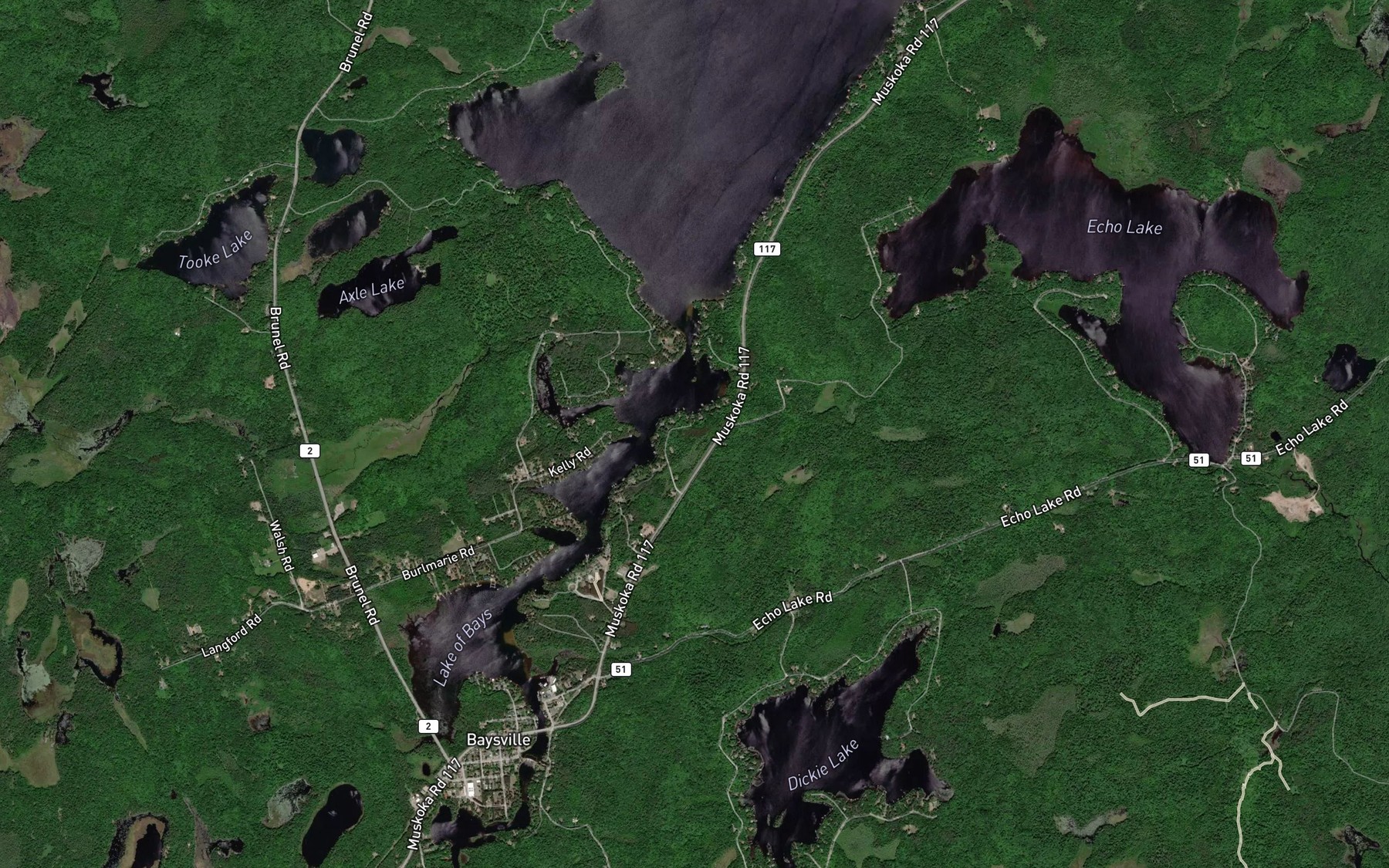 Satellite map of the The Narrows