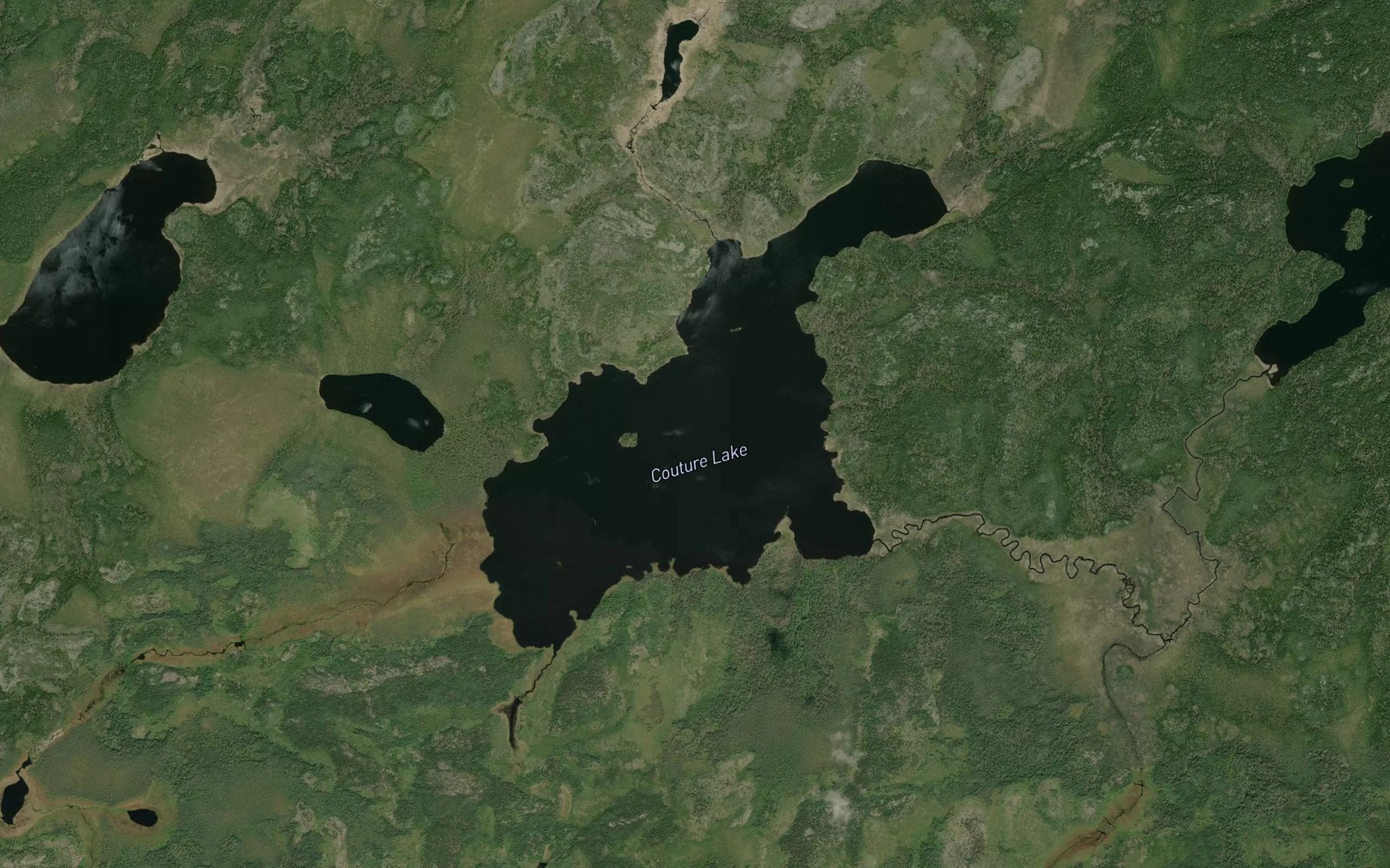 Satellite map of the Couture Lake