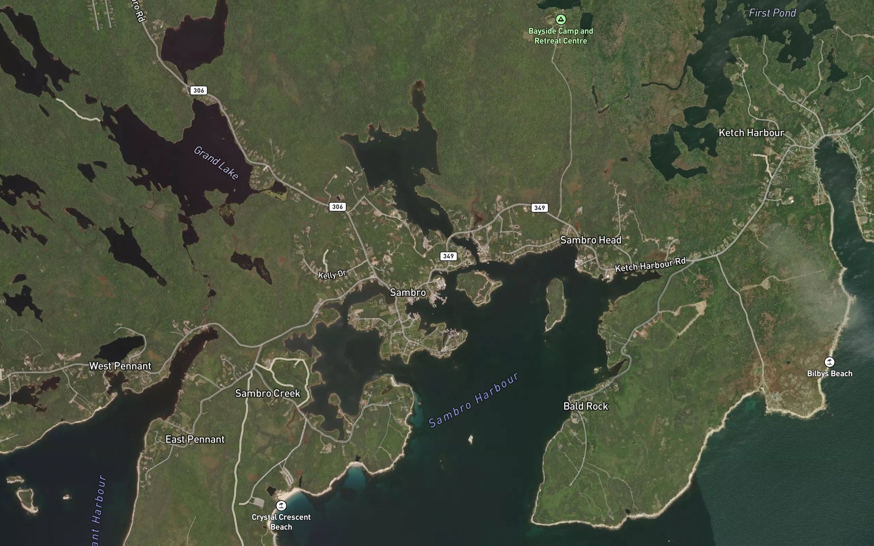 Satellite map of the Mud Hole