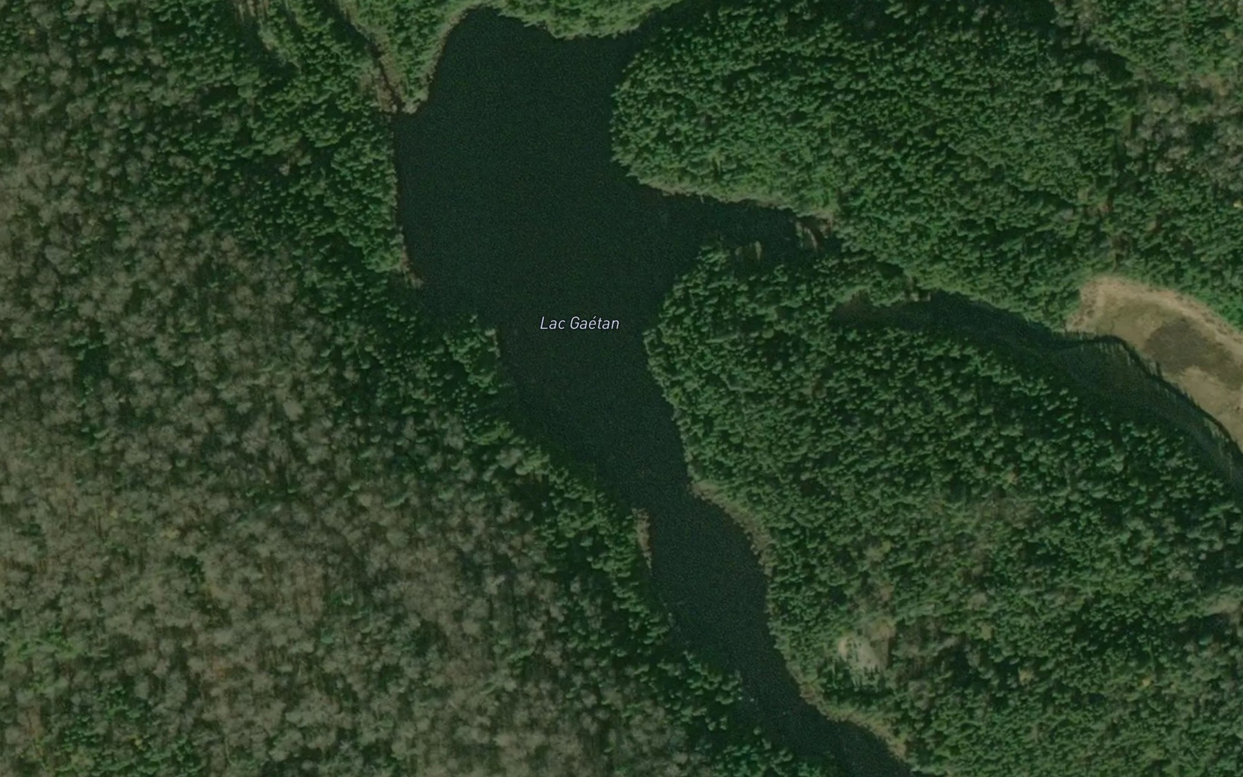 Satellite map of the Lac Gaetan