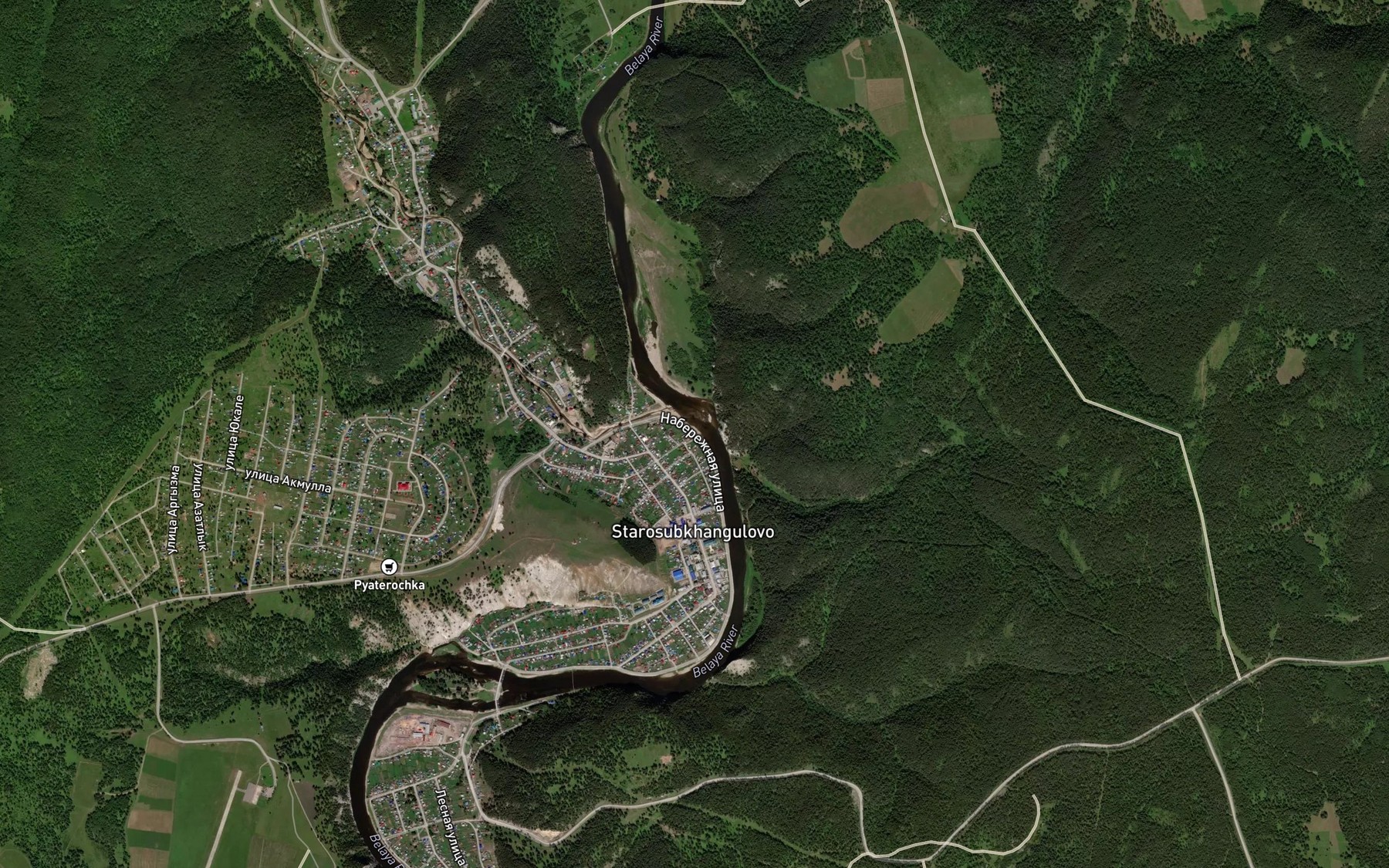 Satellite map of the Alakuyan