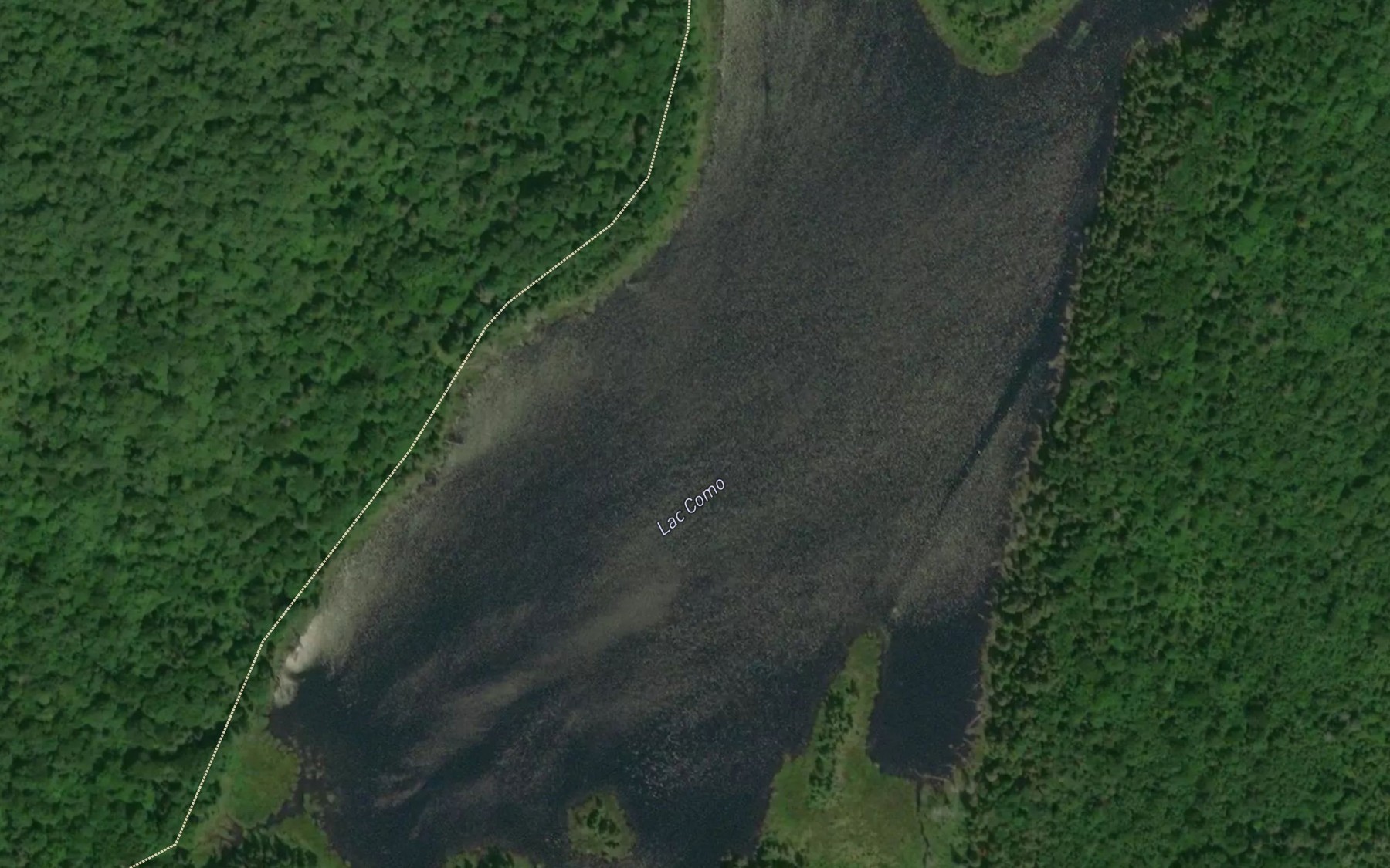 Satellite map of the Lac Como