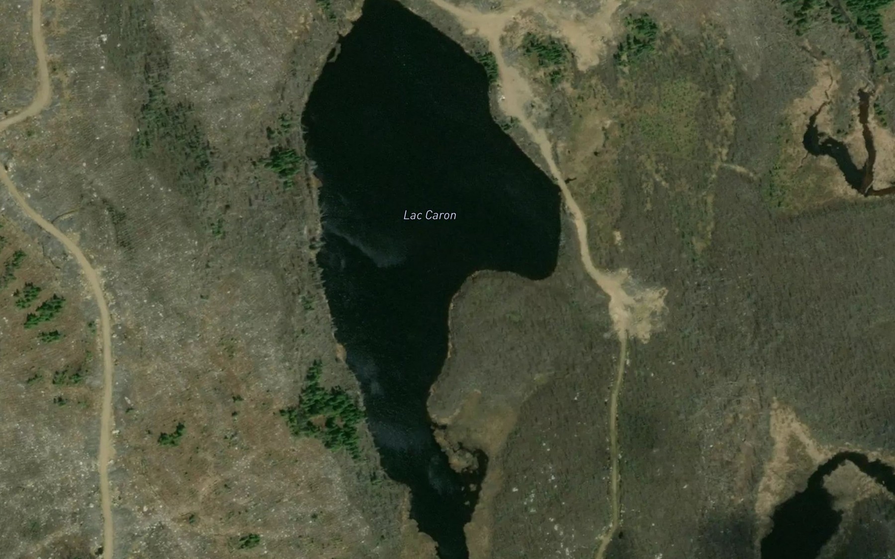 Satellite map of the Lac Caron