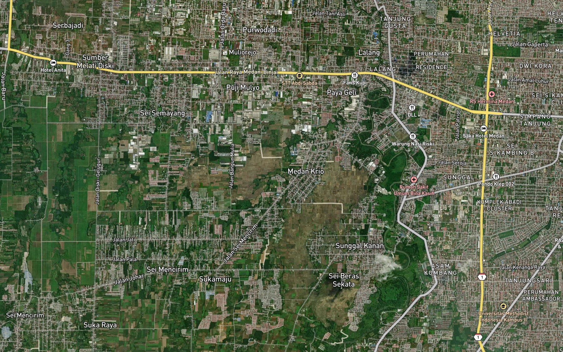Satellite map of the Sei Krio