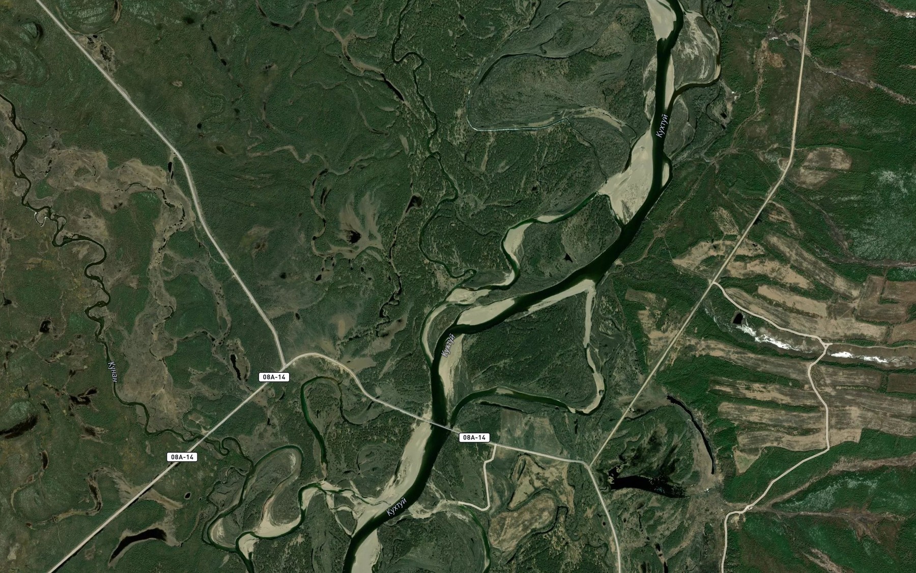 Satellite map of the Goryachaya