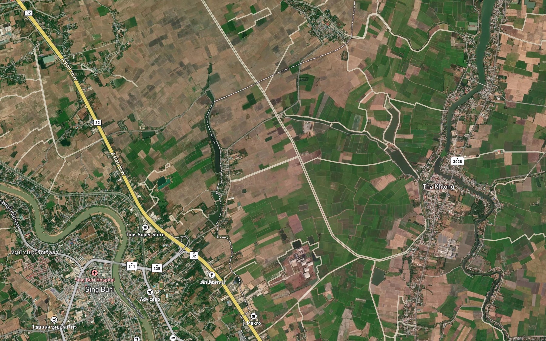 Satellite map of the Huai Seneng