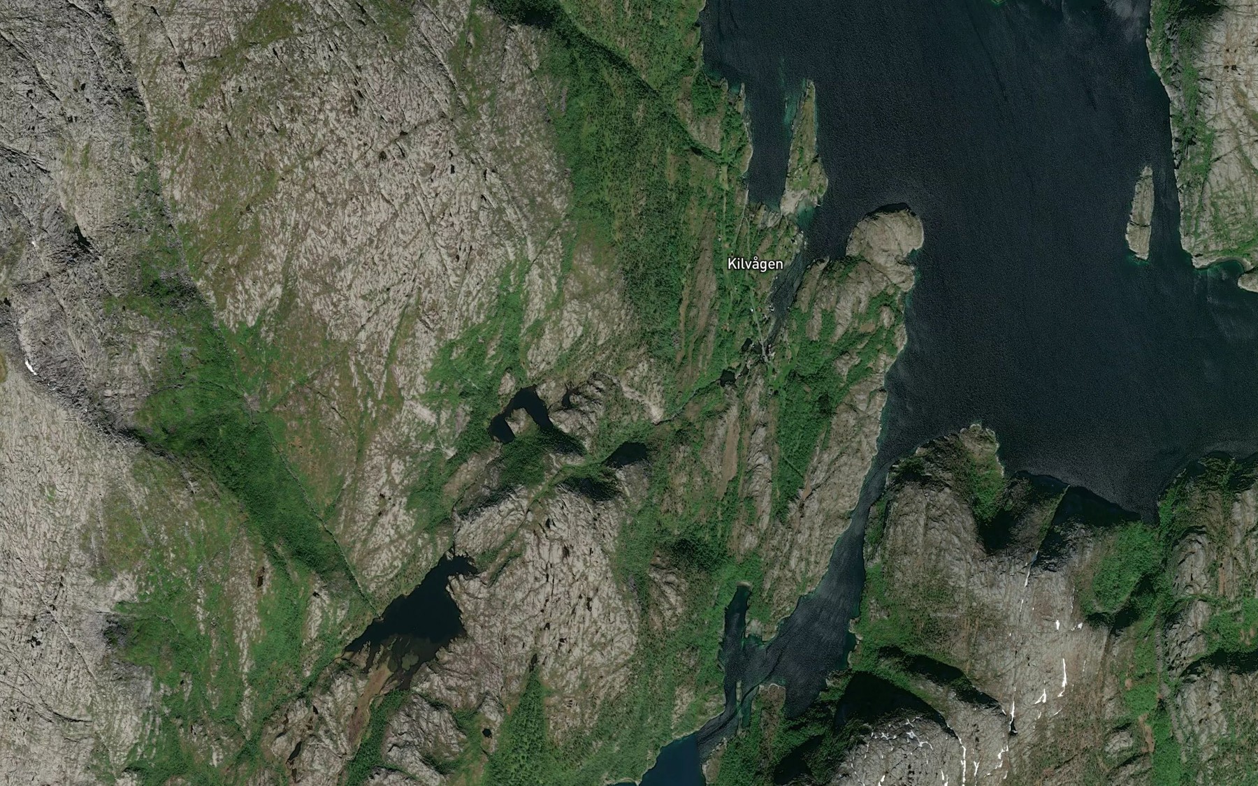 Satellite map of the Kilelva