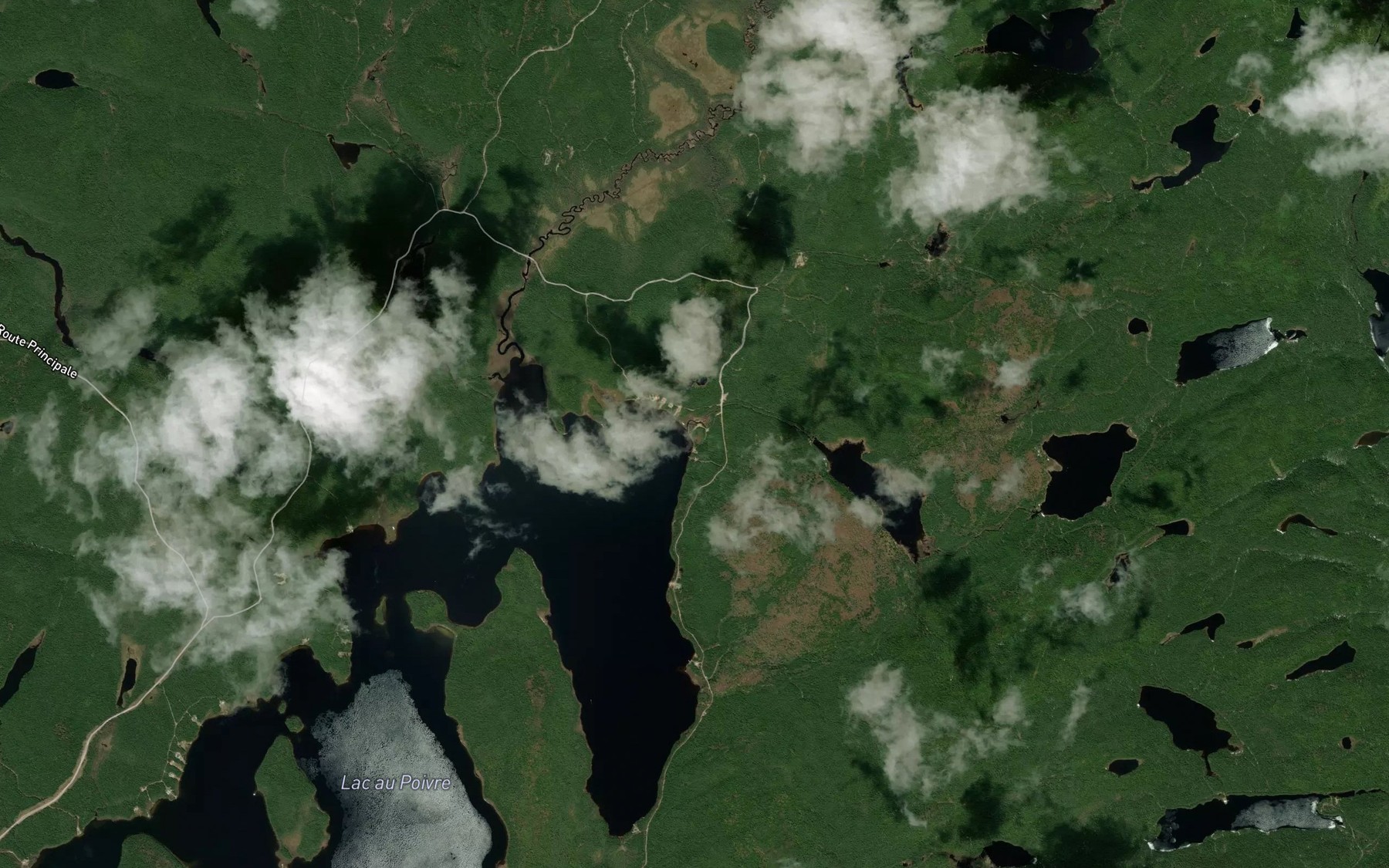 Satellite map of the Ruisseau Tranquille
