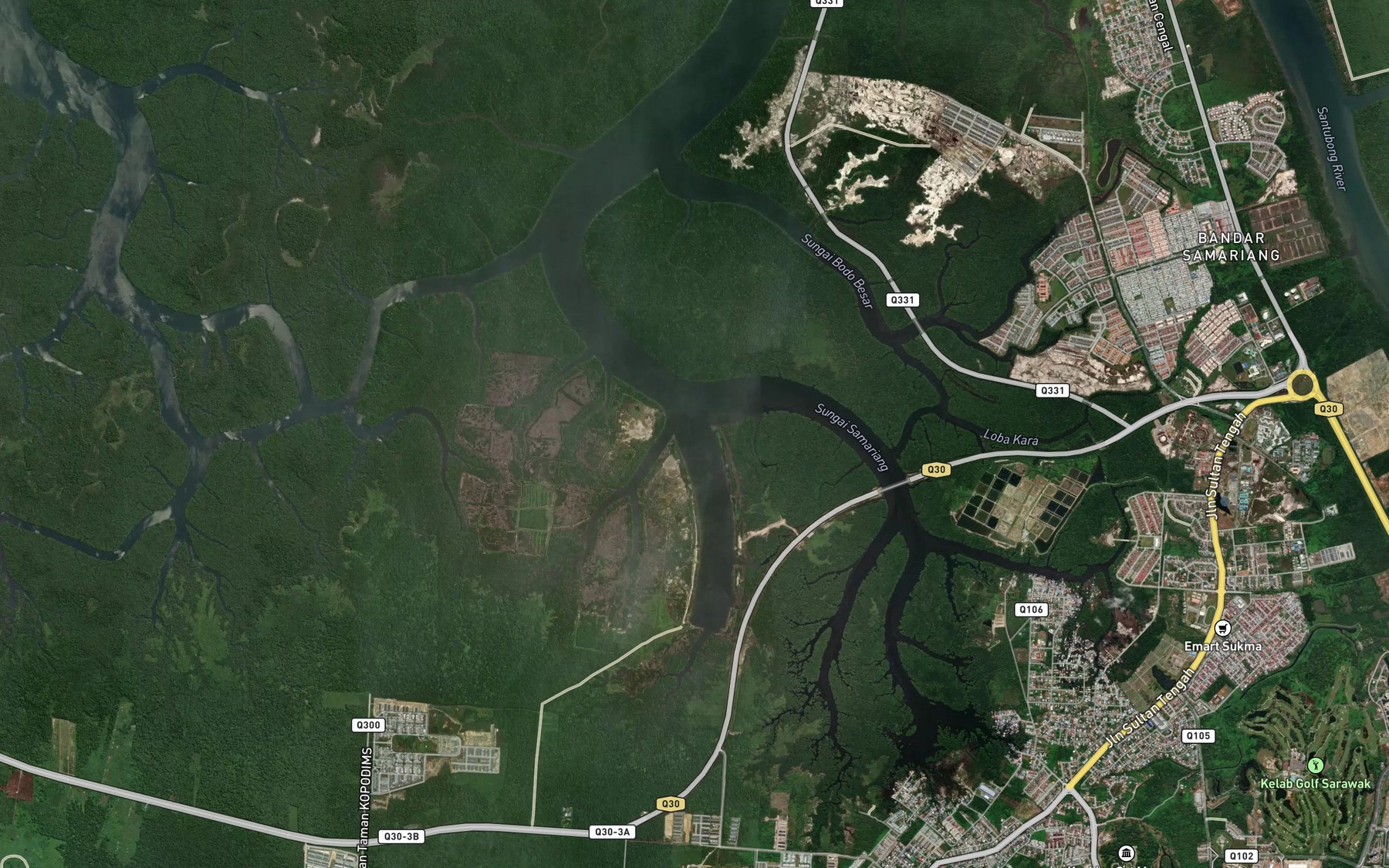 Satellite map of the Sungai Lemidin Besar