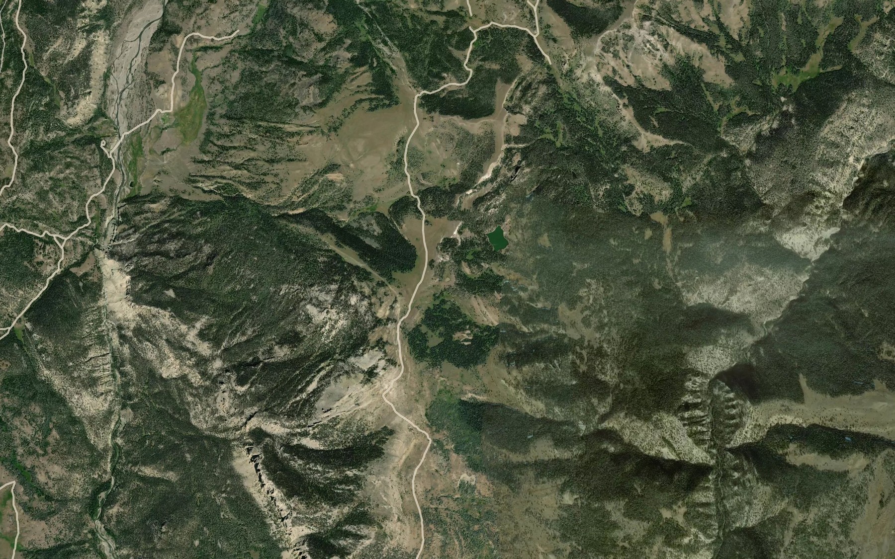 Satellite map of the Mud Lake