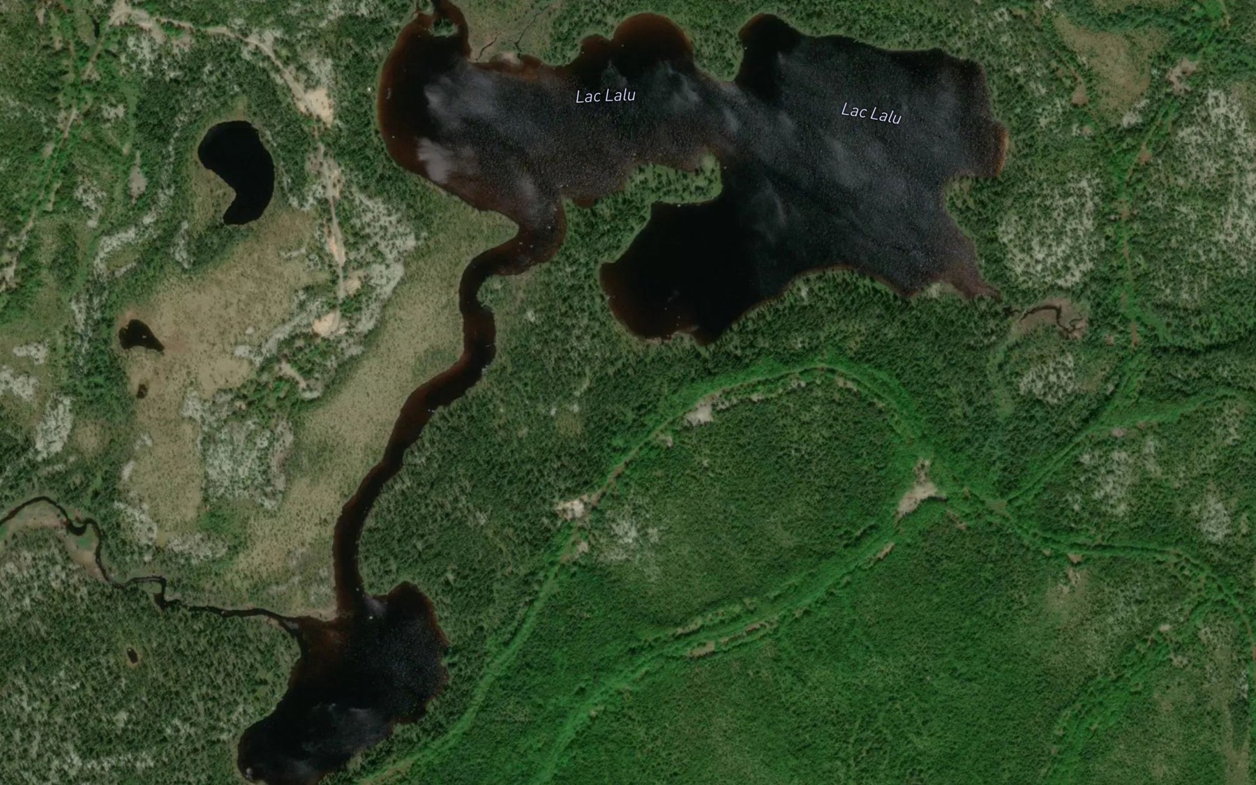 Satellite map of the Lac Lalu