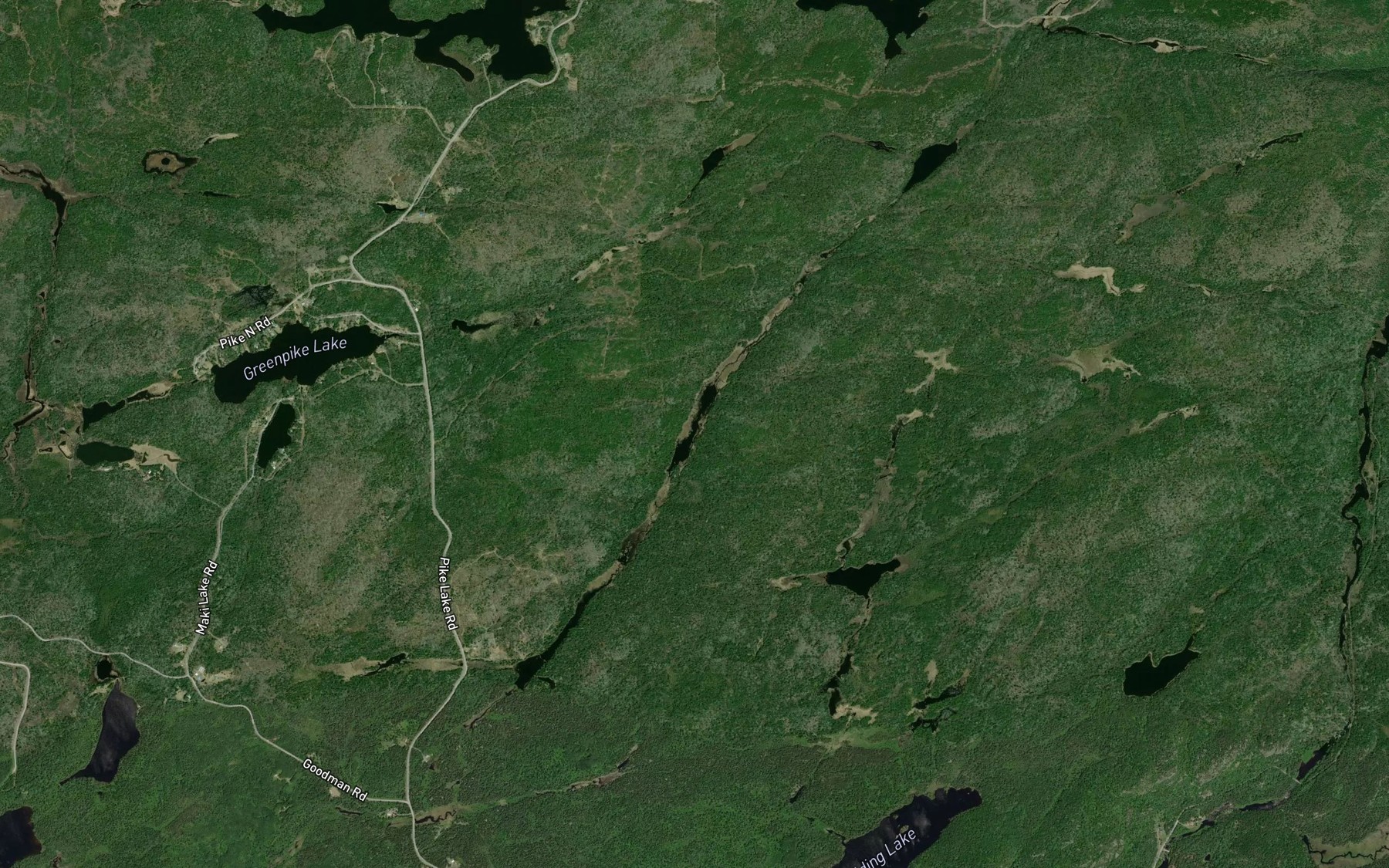 Satellite map of the Boyd Lake