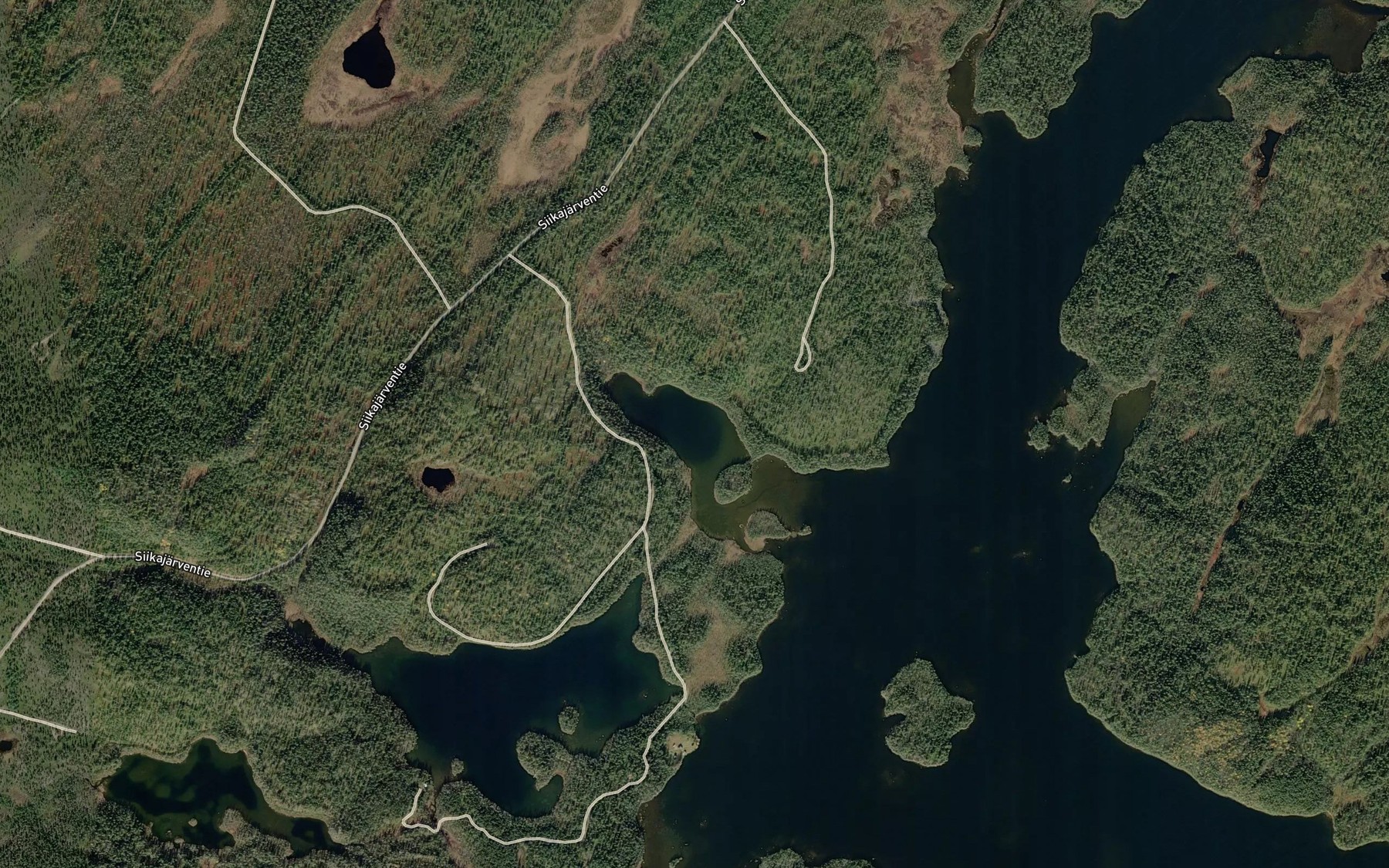 Satellite map of the Ahvenvaaranlahti