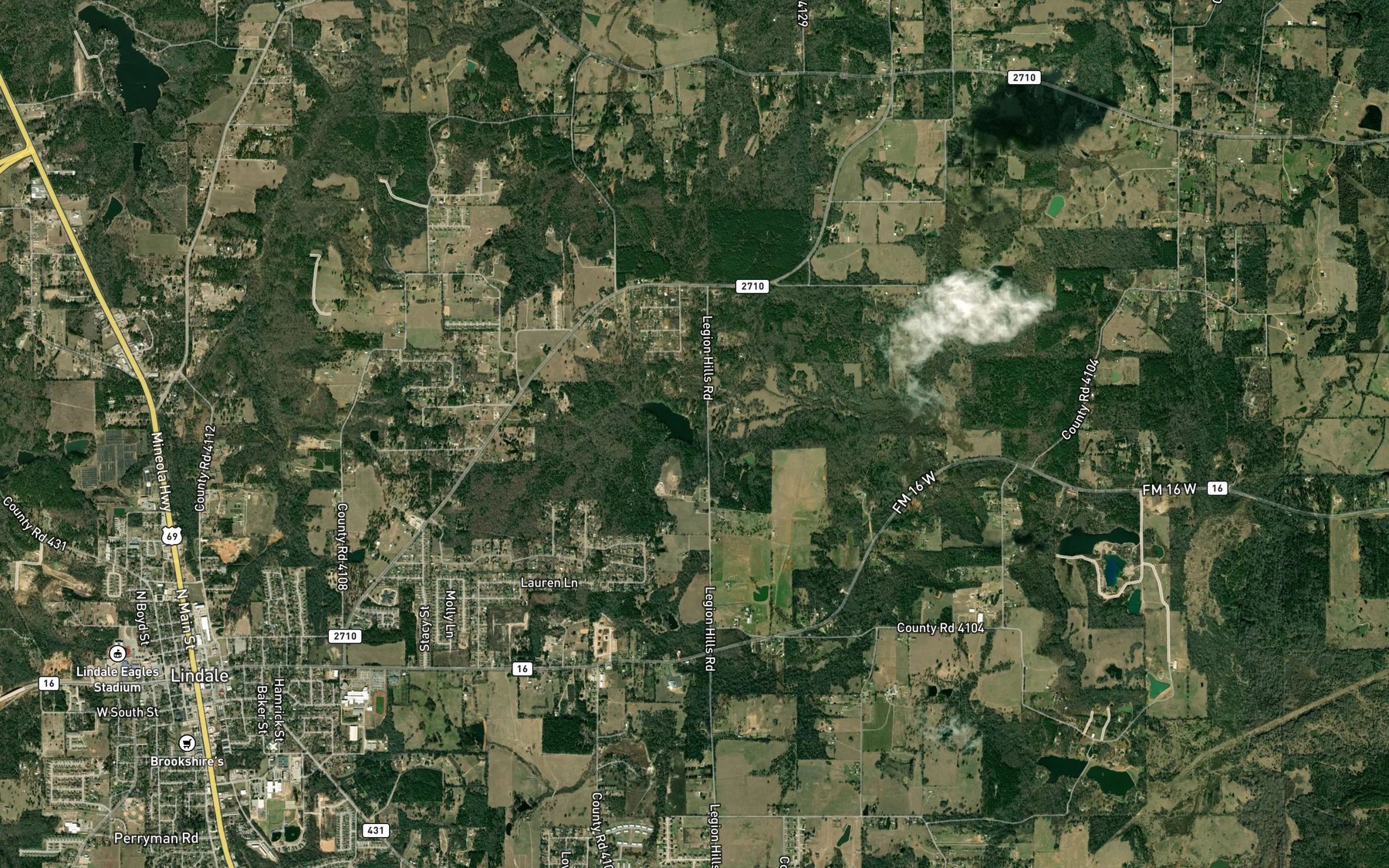 Satellite map of the American Legion Club Lake