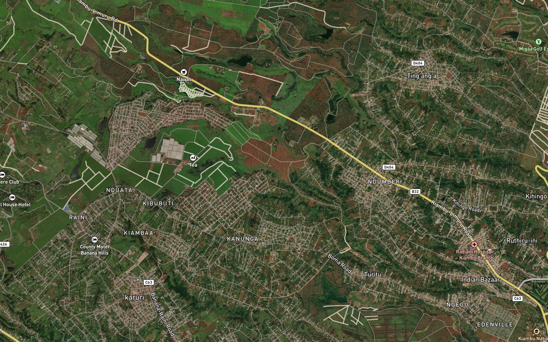 Satellite map of the Trenchs Spring