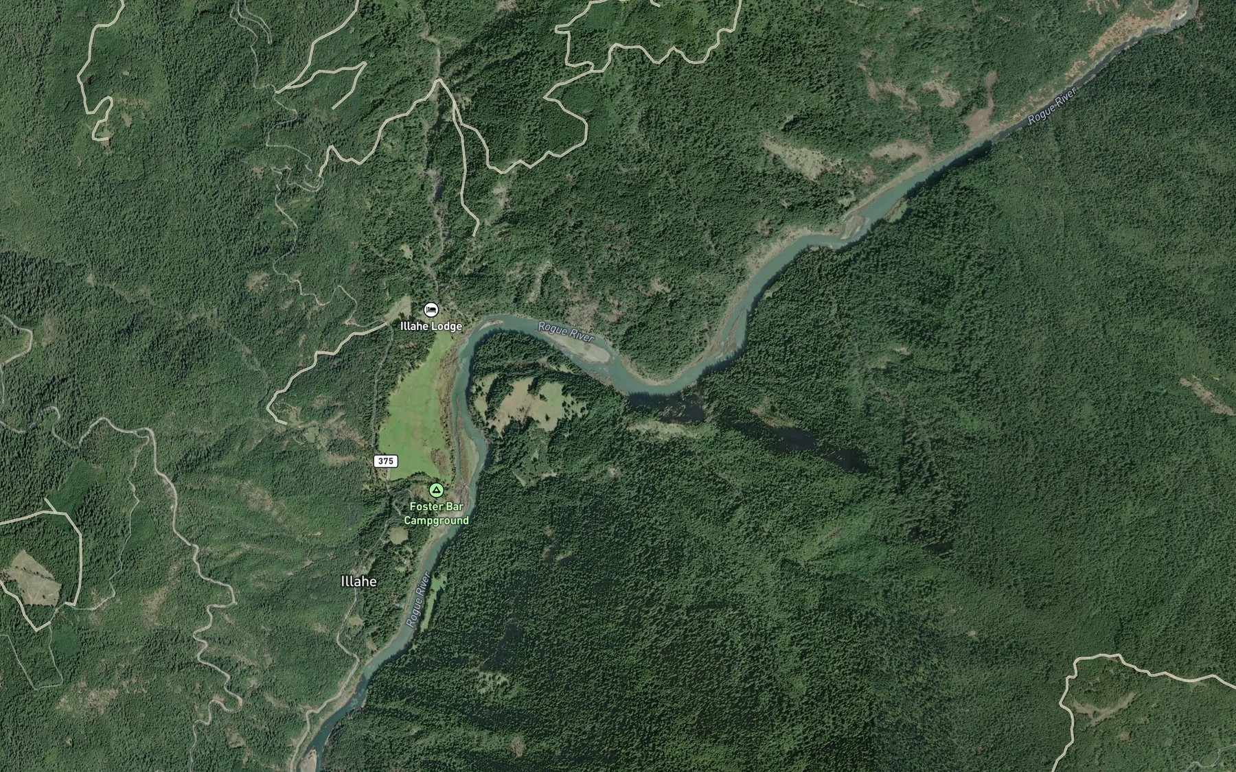 Satellite map of the Watson Riffle