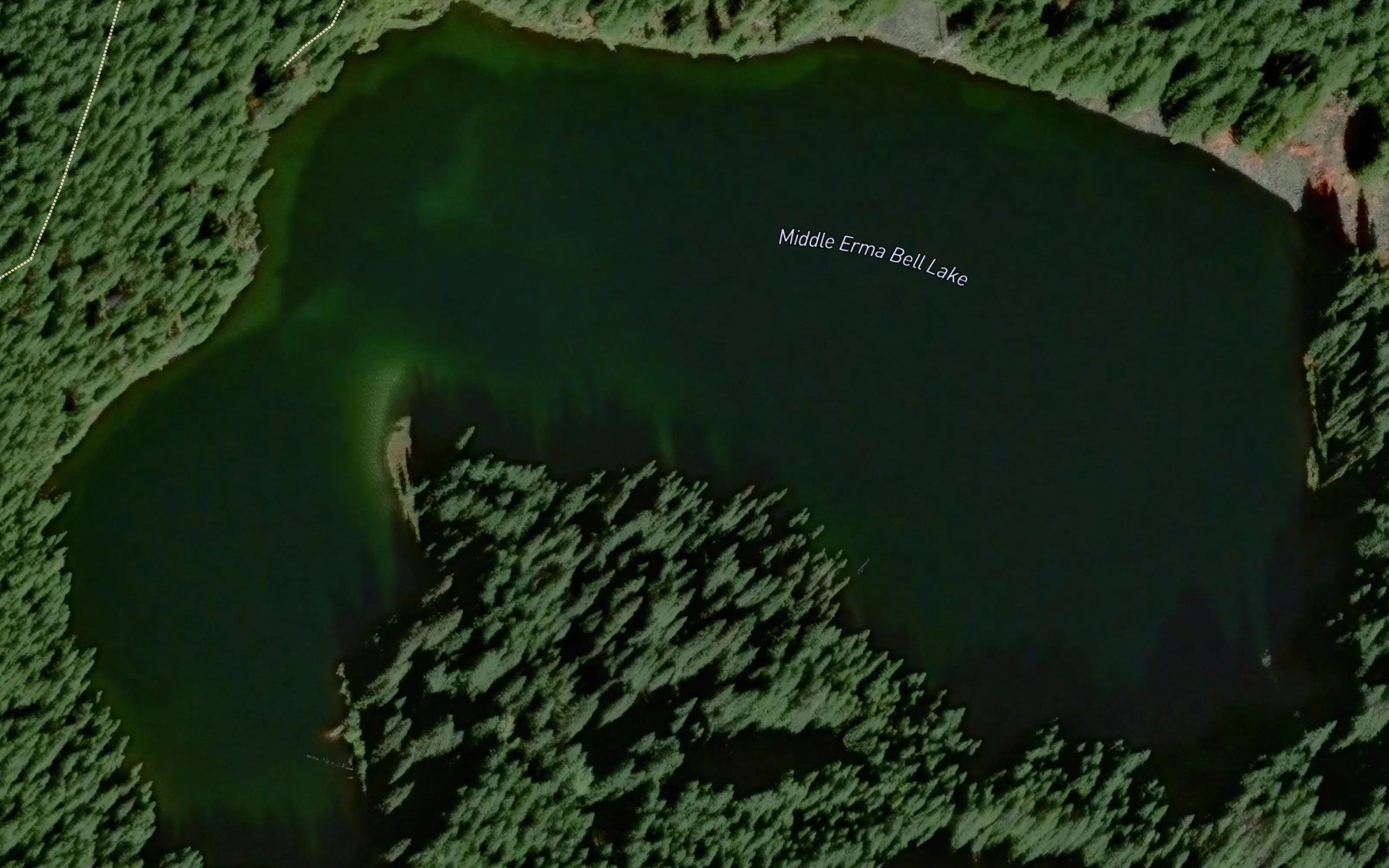 Satellite map of the Middle Erma Bell Lake