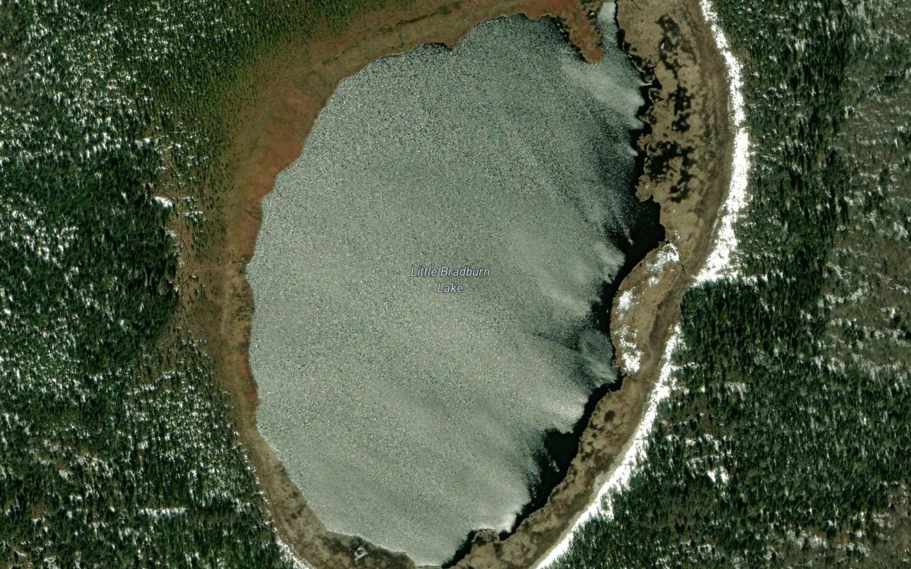 Satellite map of the Little Bradburn Lake