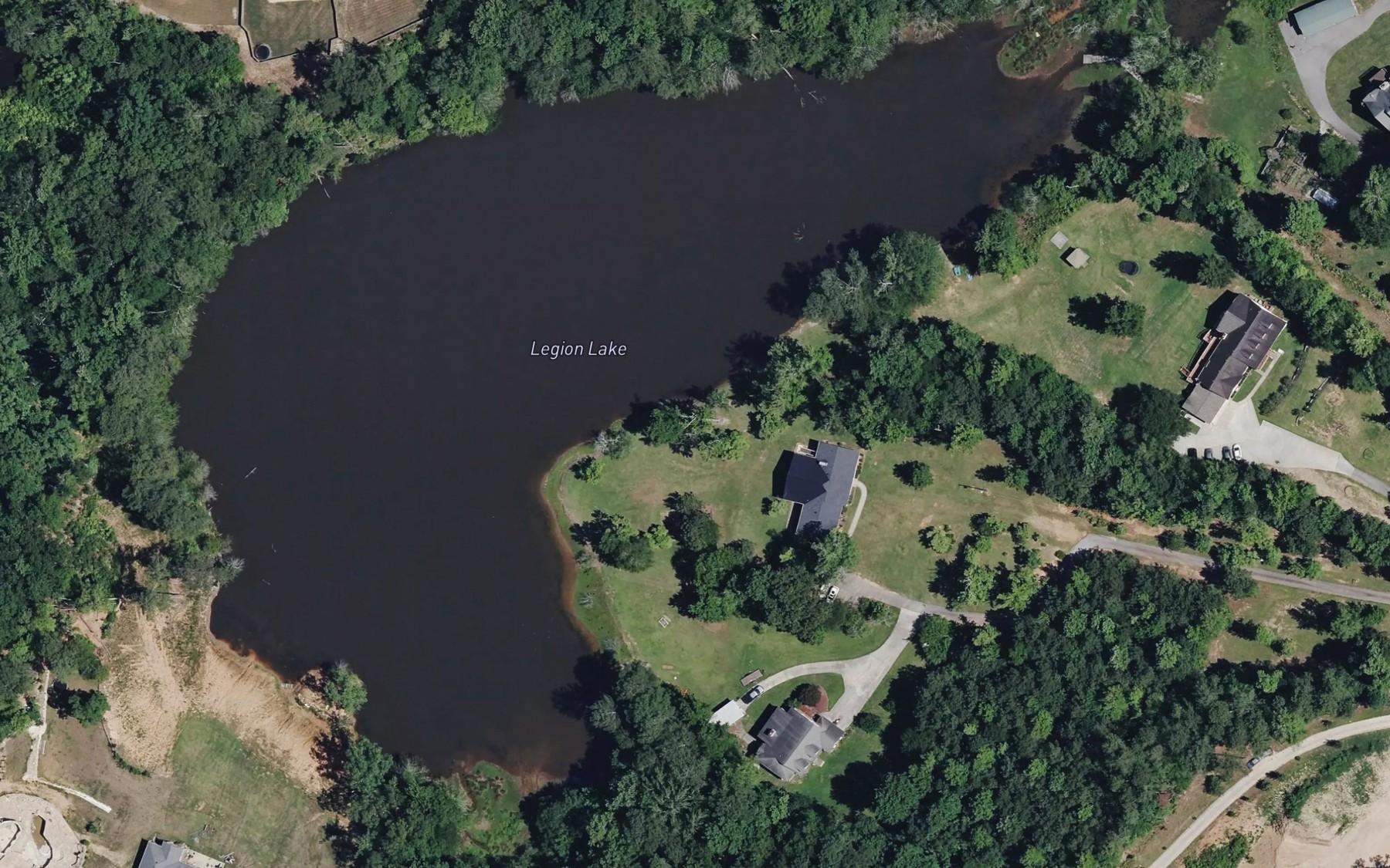 Satellite map of the Legion Lake