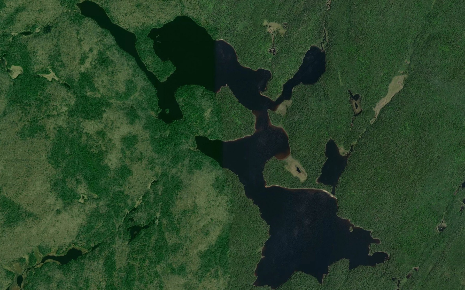 Satellite map of the Lac Potier