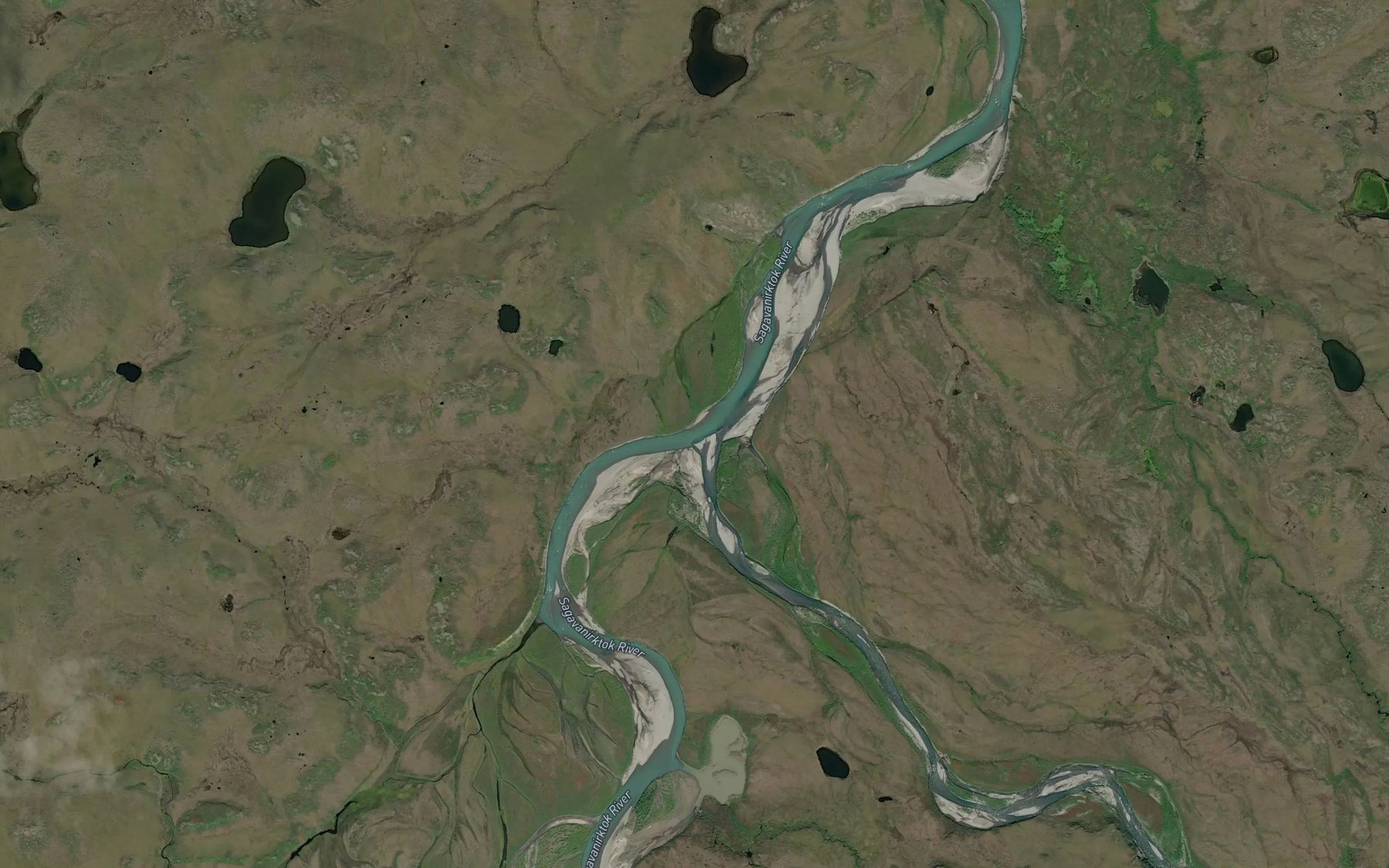Satellite map of the Accomplishment Creek