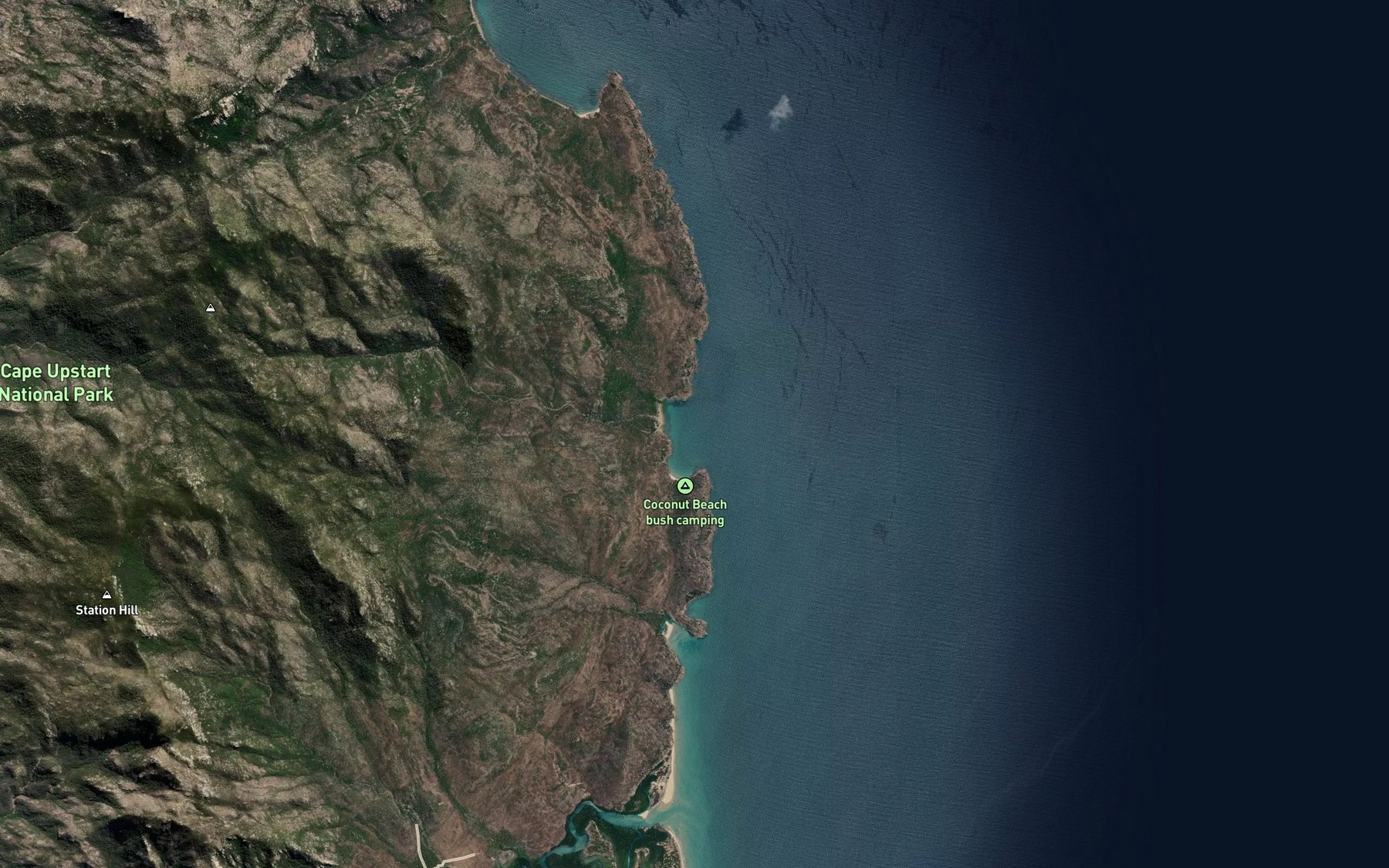 Satellite map of the Coconut Bay