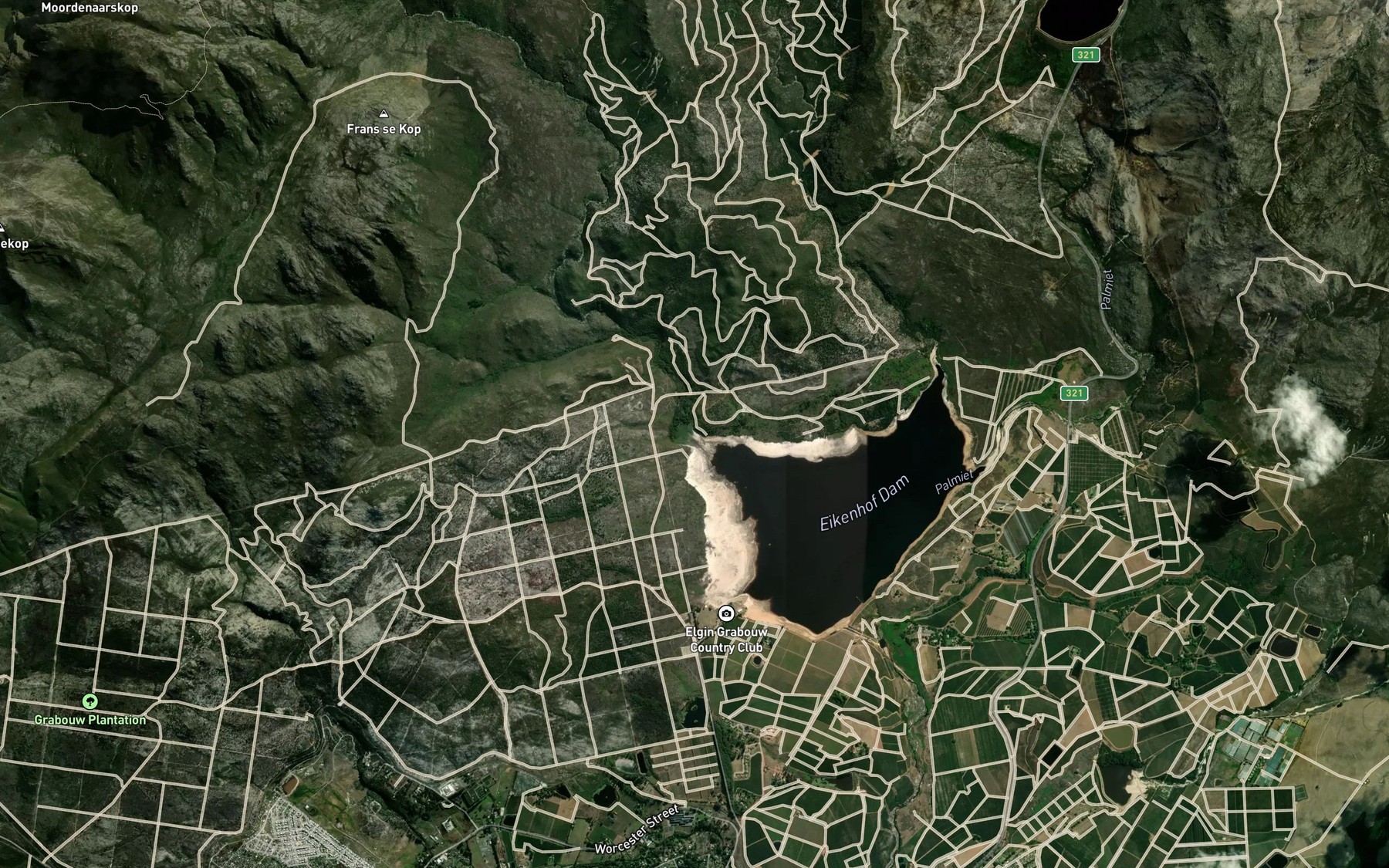 Satellite map of the Wesselsgatrivier