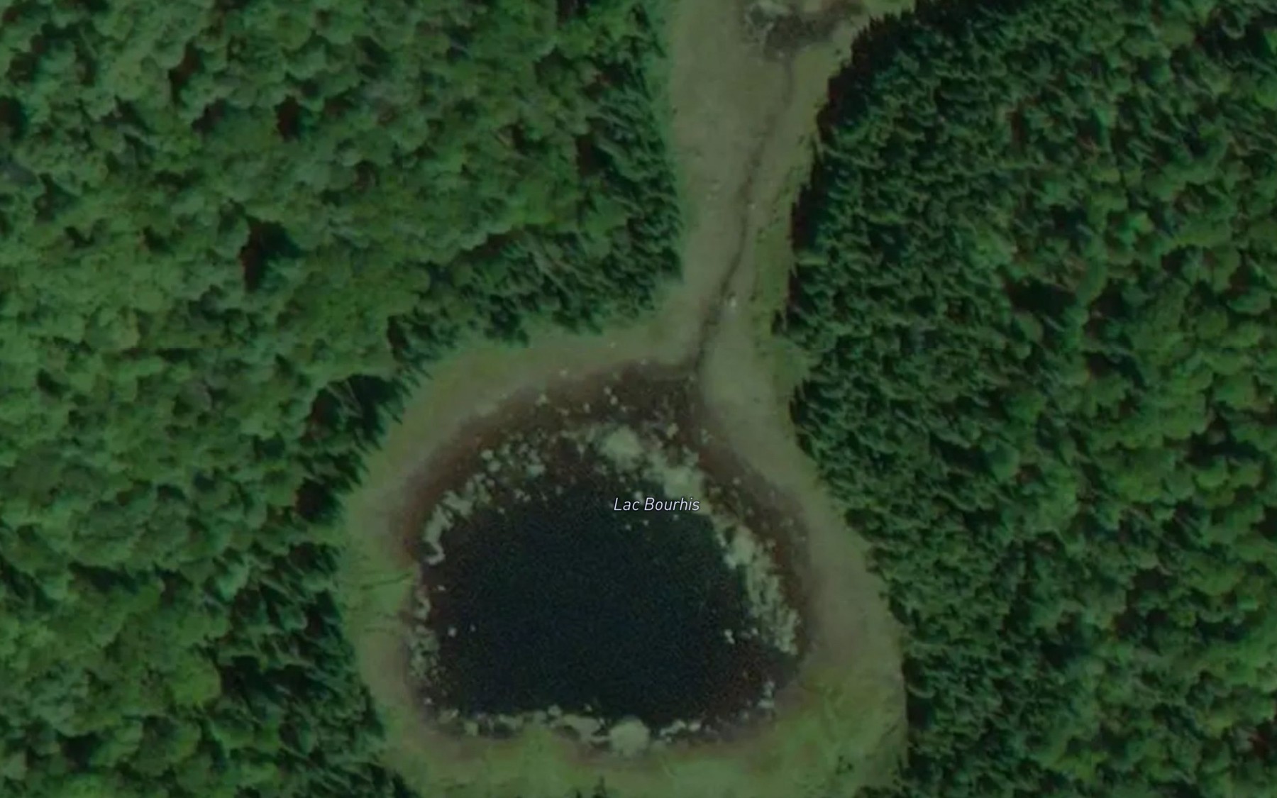 Satellite map of the Lac Bourhis