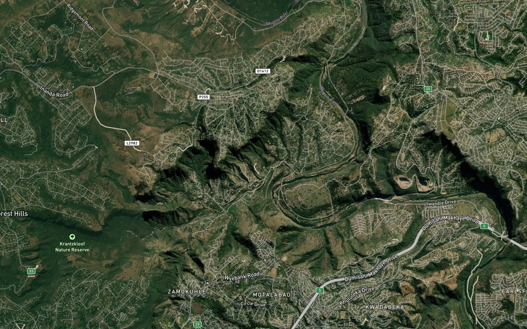 Satellite map of the Richmond